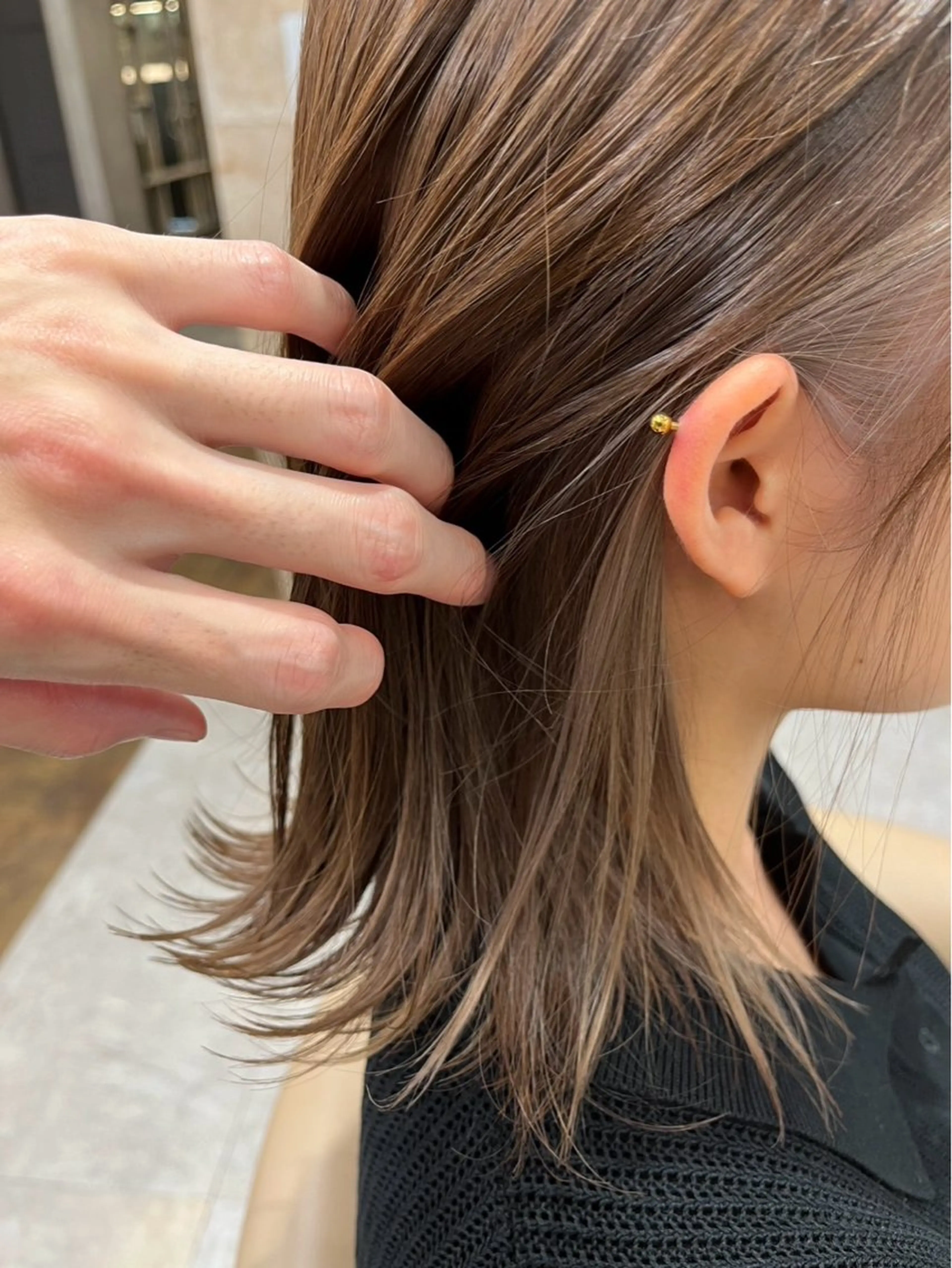 💜ワンポイントブリーチ➕カラー💜の写真