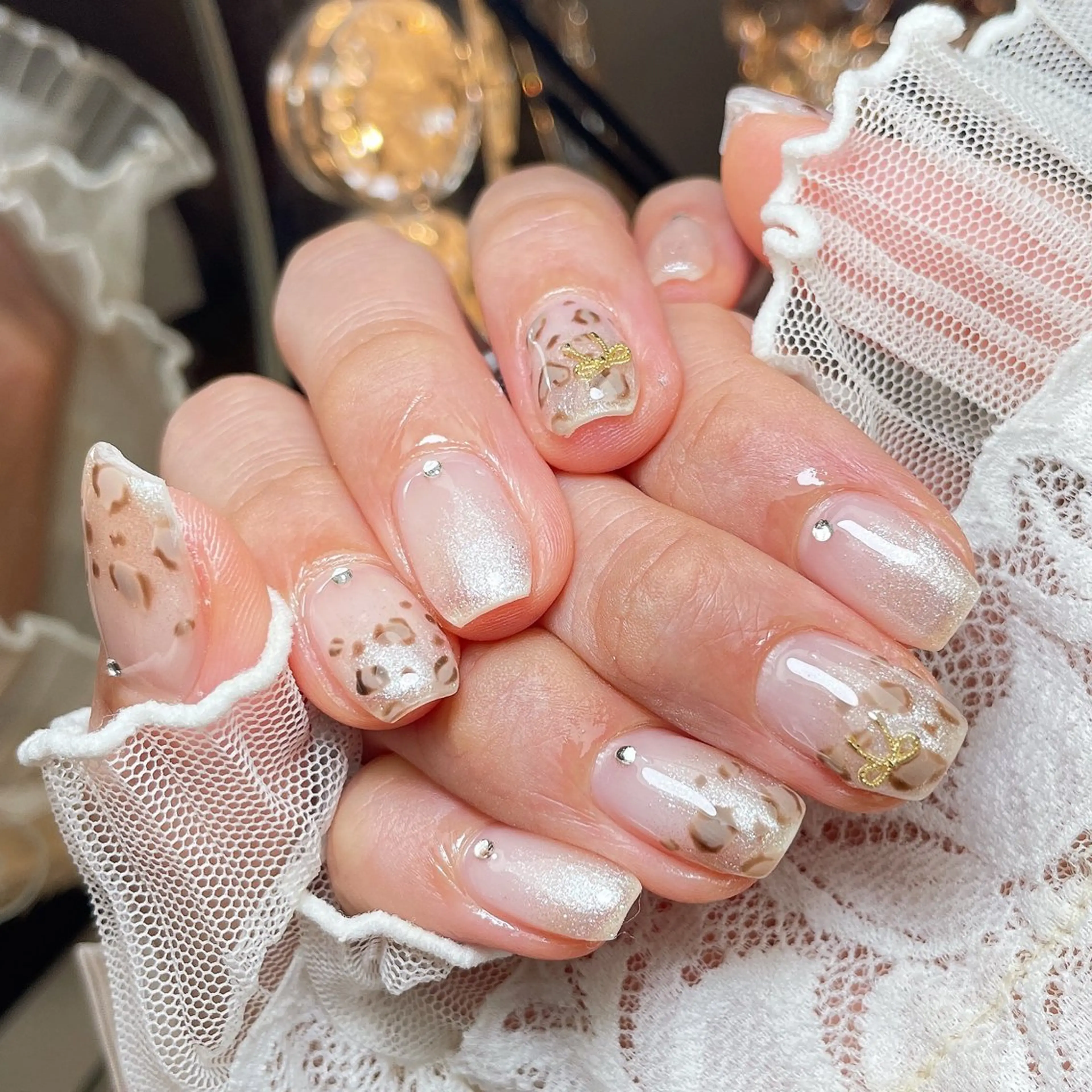 ネイル 23時まで❤︎韓国、 ワンホンネイルのネイルデザイン