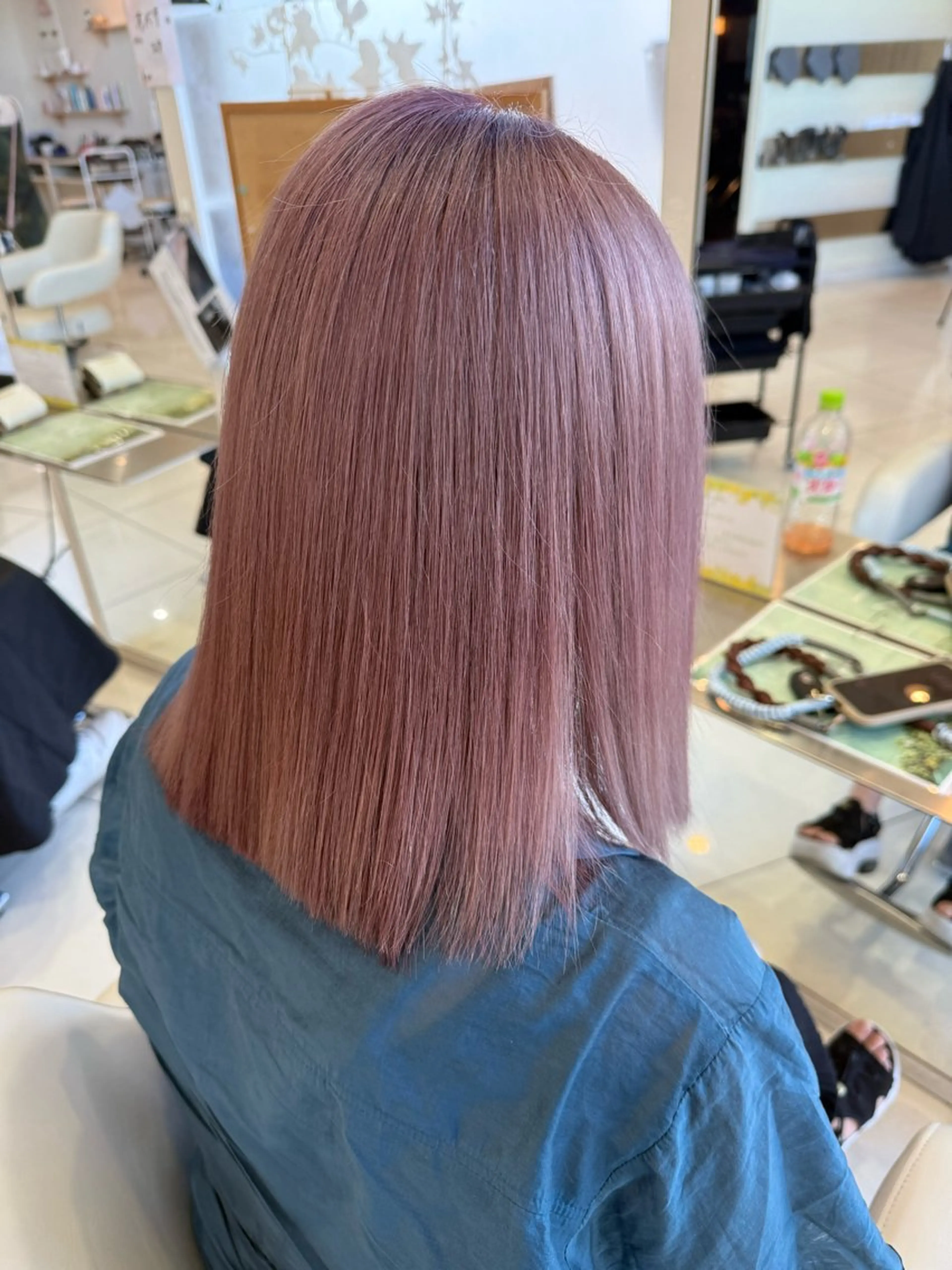 ミディアム カラー アンフェリール原島店 ハイトーン/レイアのヘアスタイル