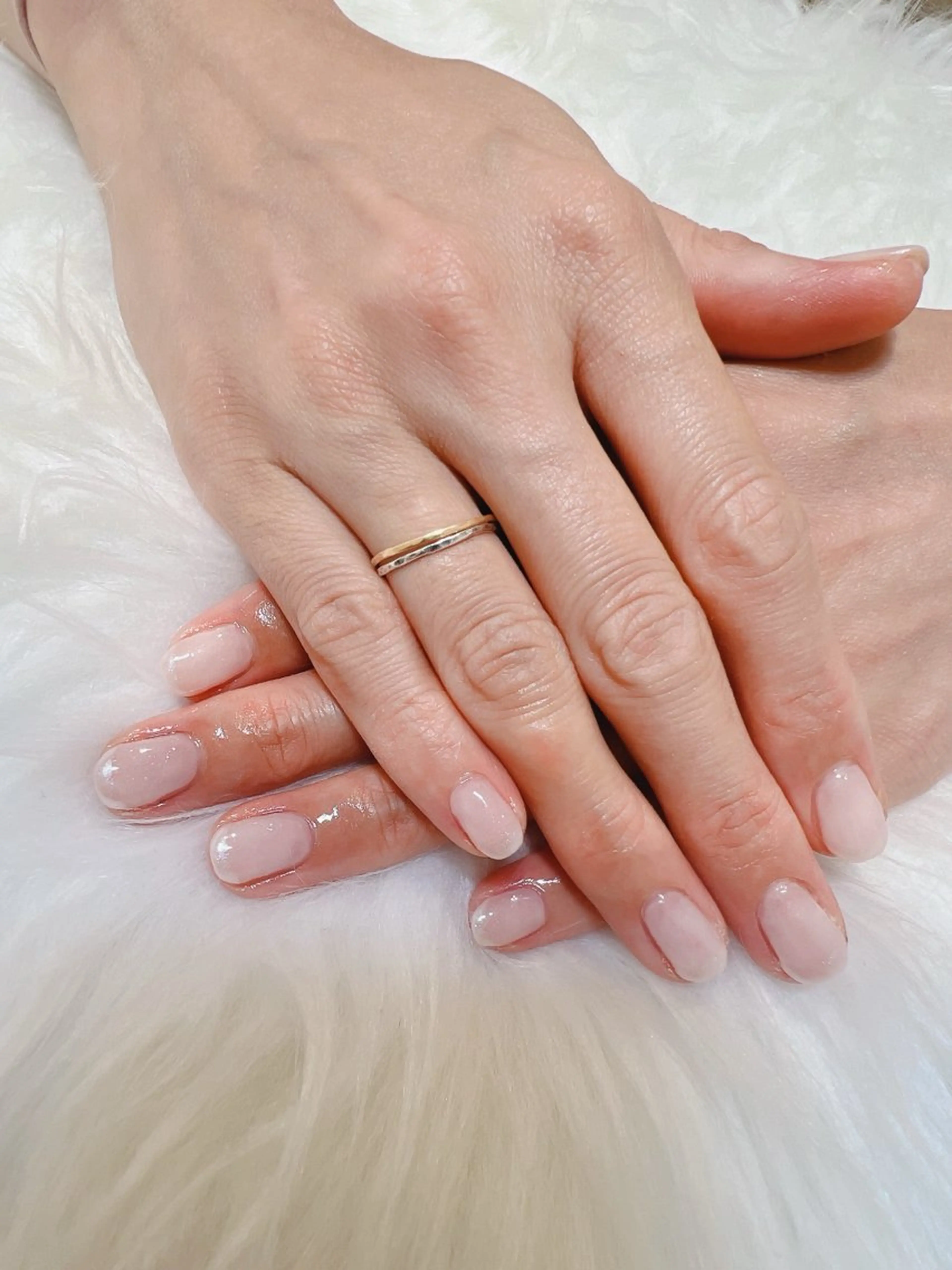 ネイル フレンチネイル ミラーネイル 持ち込み ハンドネイル 若狭 早希のネイルデザイン