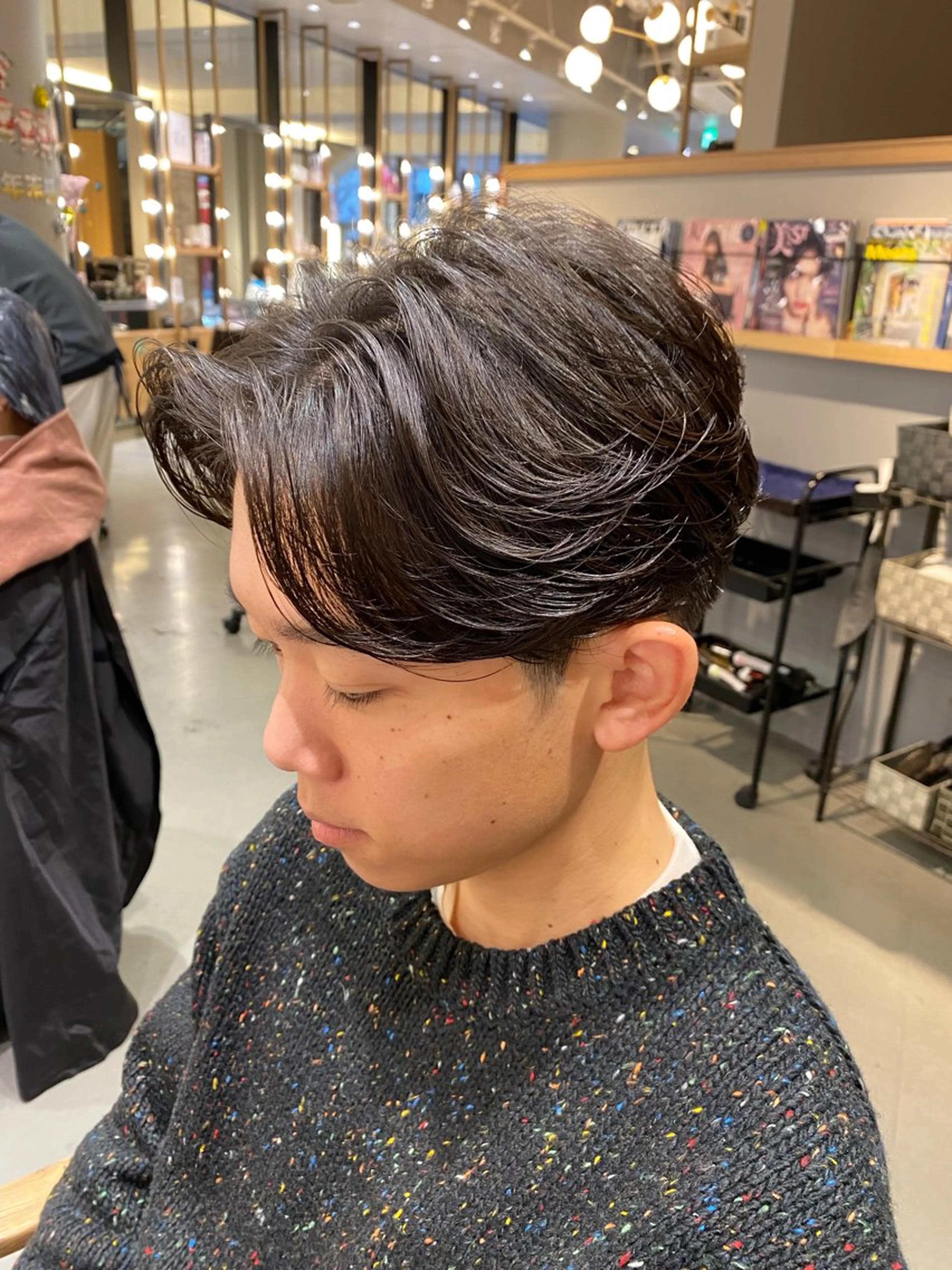 ショート パーマ メンズ メンズパーマ ニュアンスパーマ カット パーマ unopulir   茶屋町店所属・unopulir 景山　凌のヘアスタイル
