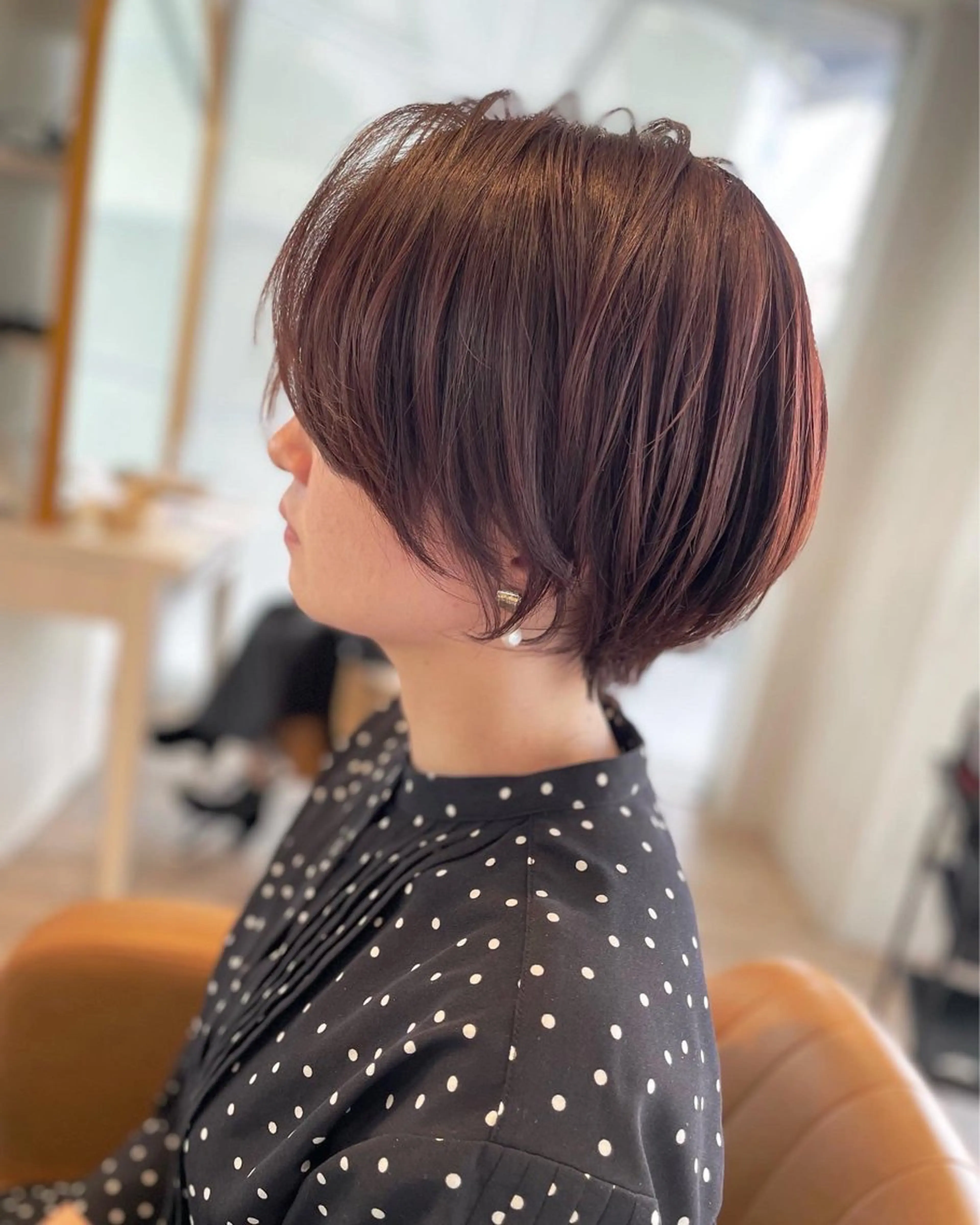 ショート カラー ブラウンカラー 透明感カラー 髪質改善 ショートヘア 小顔カット カット ヘアカラー トリートメント 河合秀明/ショート /ボブ/レイヤーのヘアスタイル