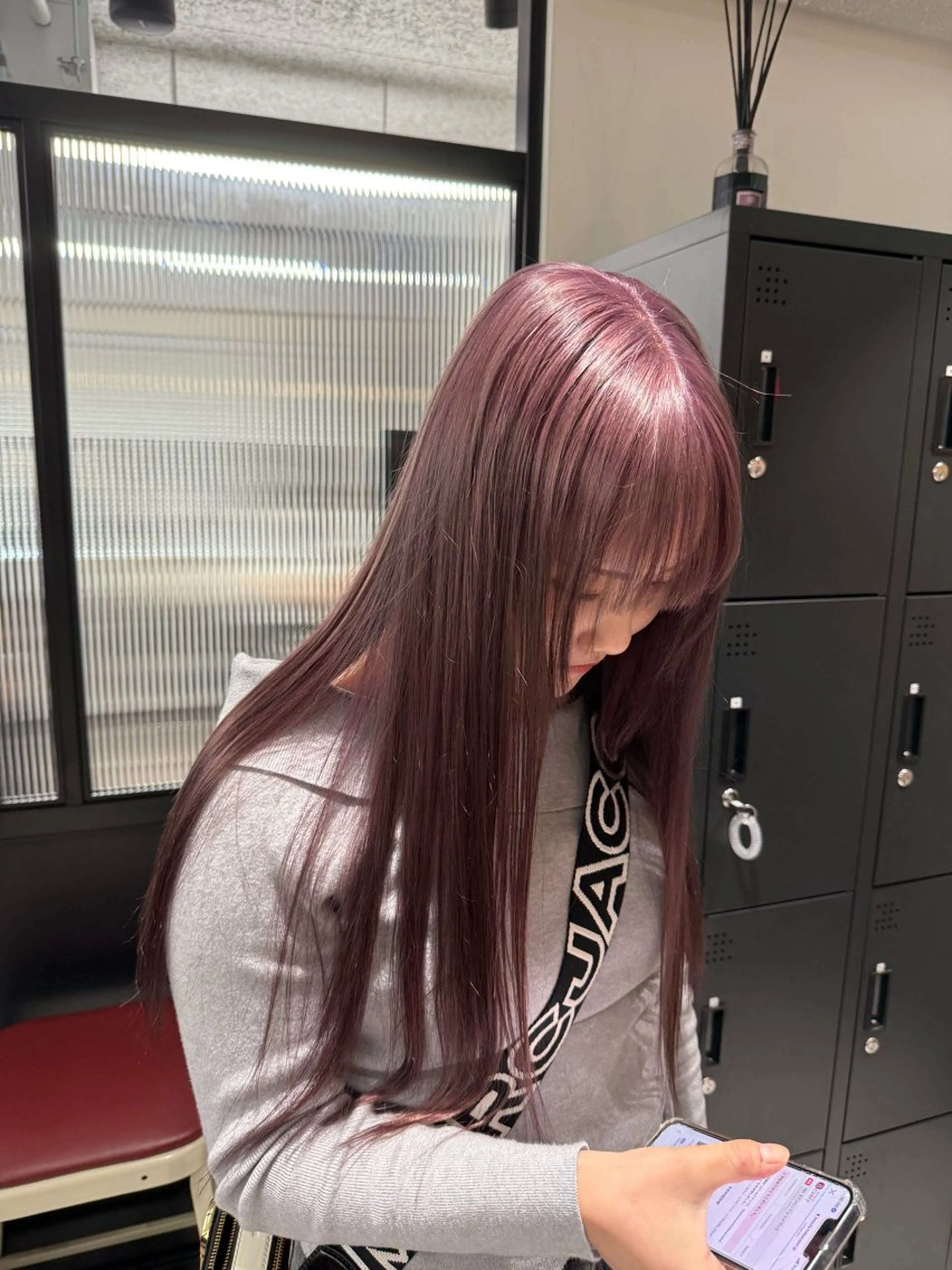ロング カラー ヘアアレンジ ヘアカラー 💗暖色特化ピンク/ 赤髪💗HARUNAのヘアスタイル