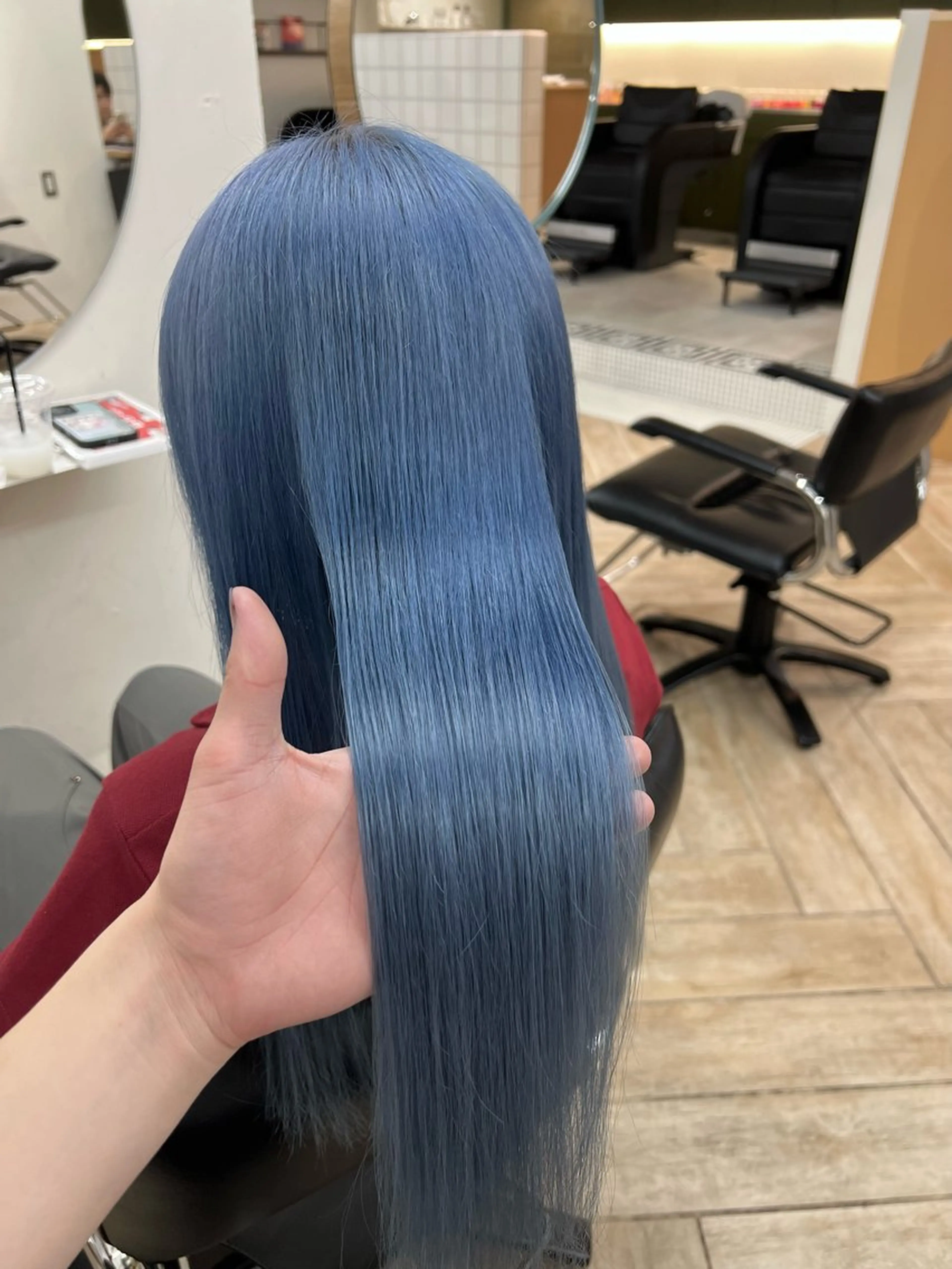 ロング カラー ヘアカラー トリートメント ベージュ/グレージュ 新潟/万代/井上佑のヘアスタイル