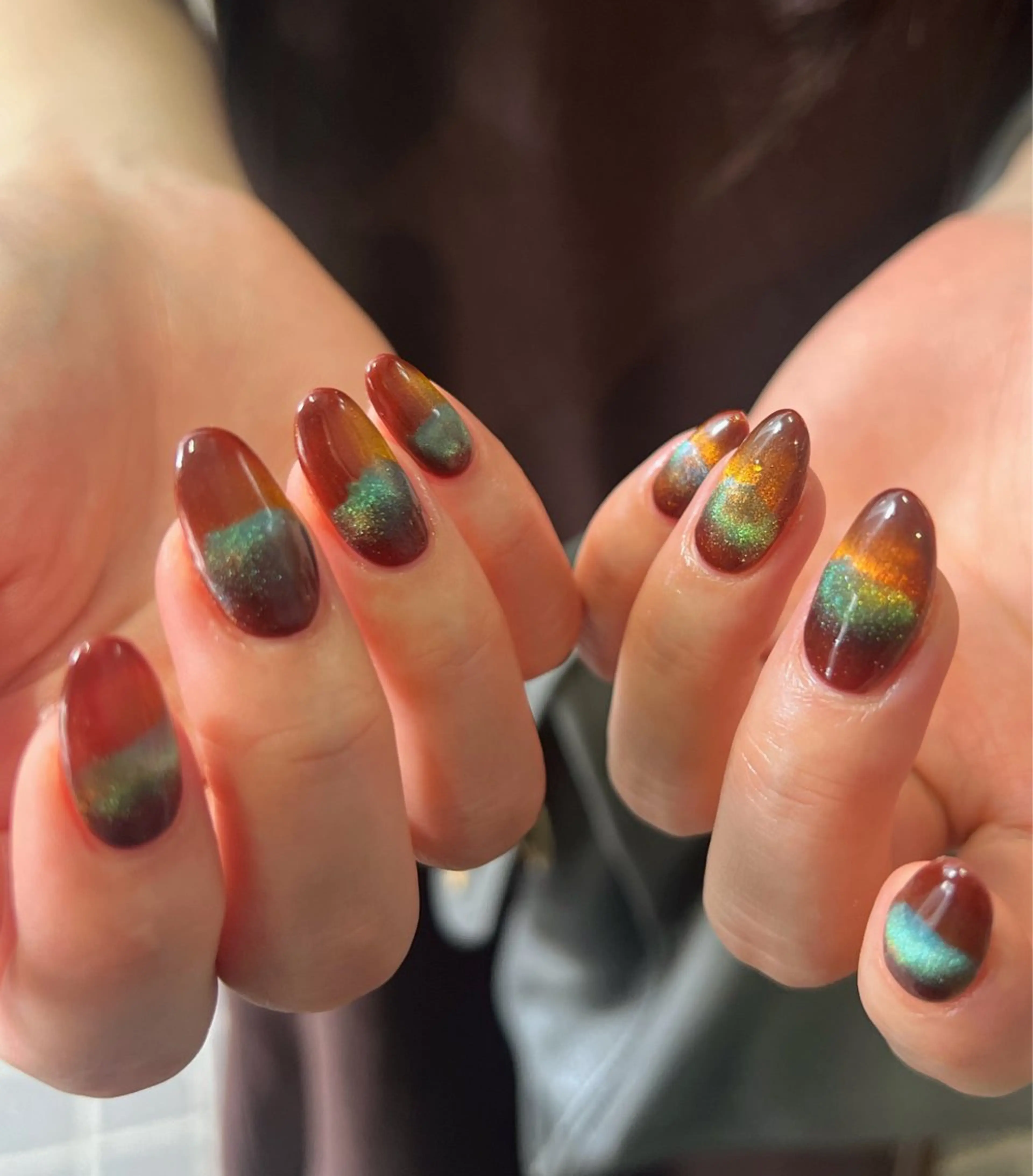 メンズ ネイル マグネットネイル ハンドネイル ヘアメイクネイリスト 💄💅hidemiのネイルデザイン