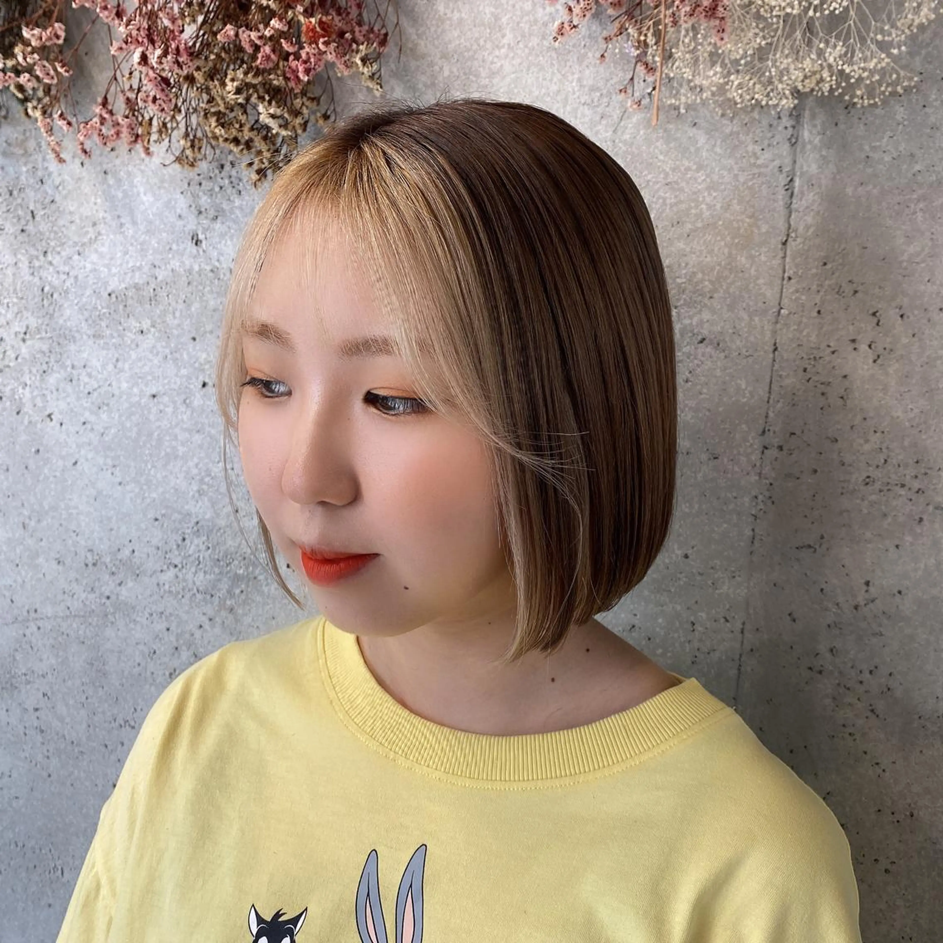 ショート カラー ミストバング ヘアカラー wakana 【ブリーチカラー】のヘアスタイル