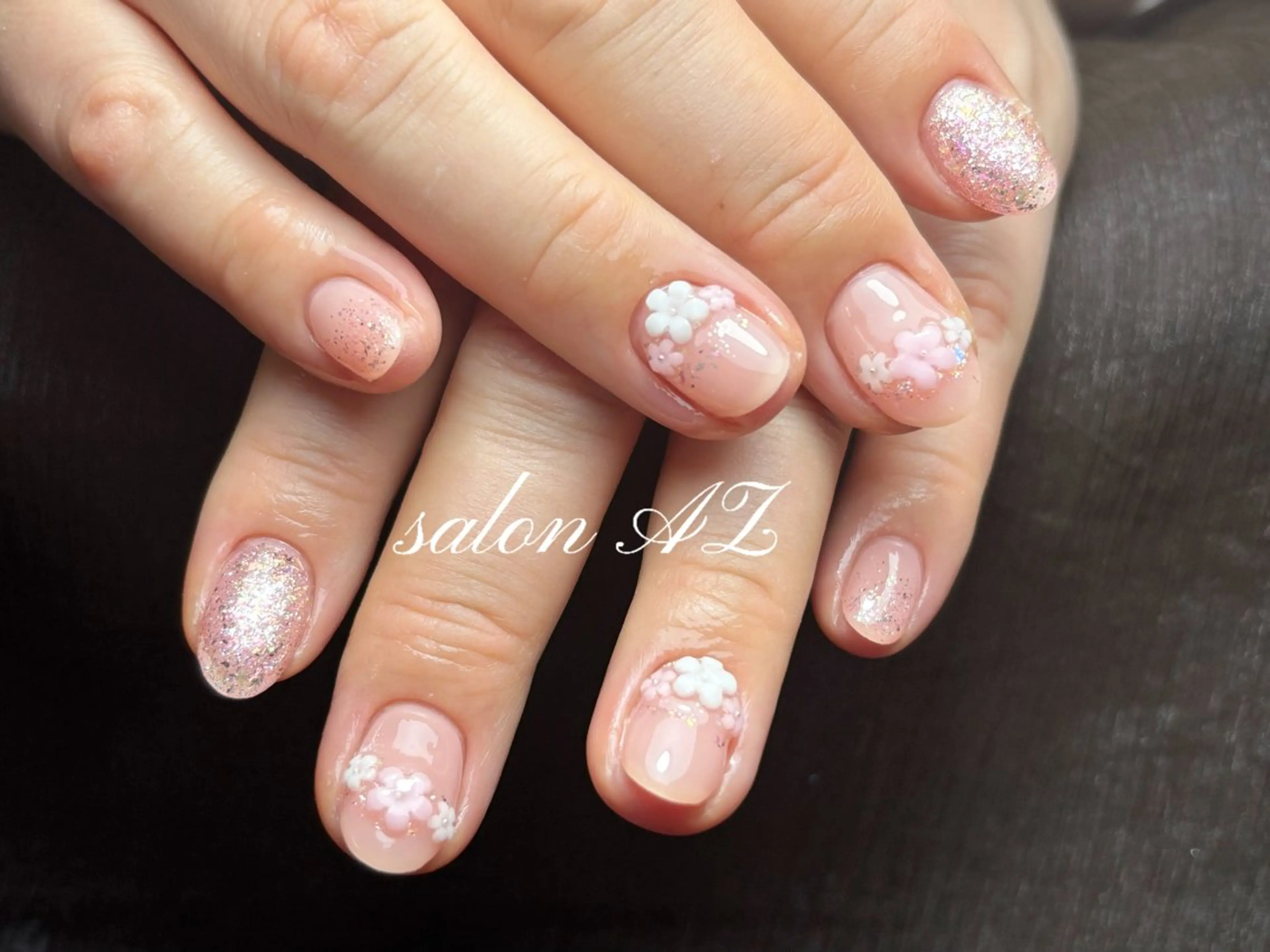 ネイル 長さ出し フットネイル フレンチネイル マグネットネイル ニュアンスネイル ハンドネイル salonAZ トップネイリストのネイルデザイン