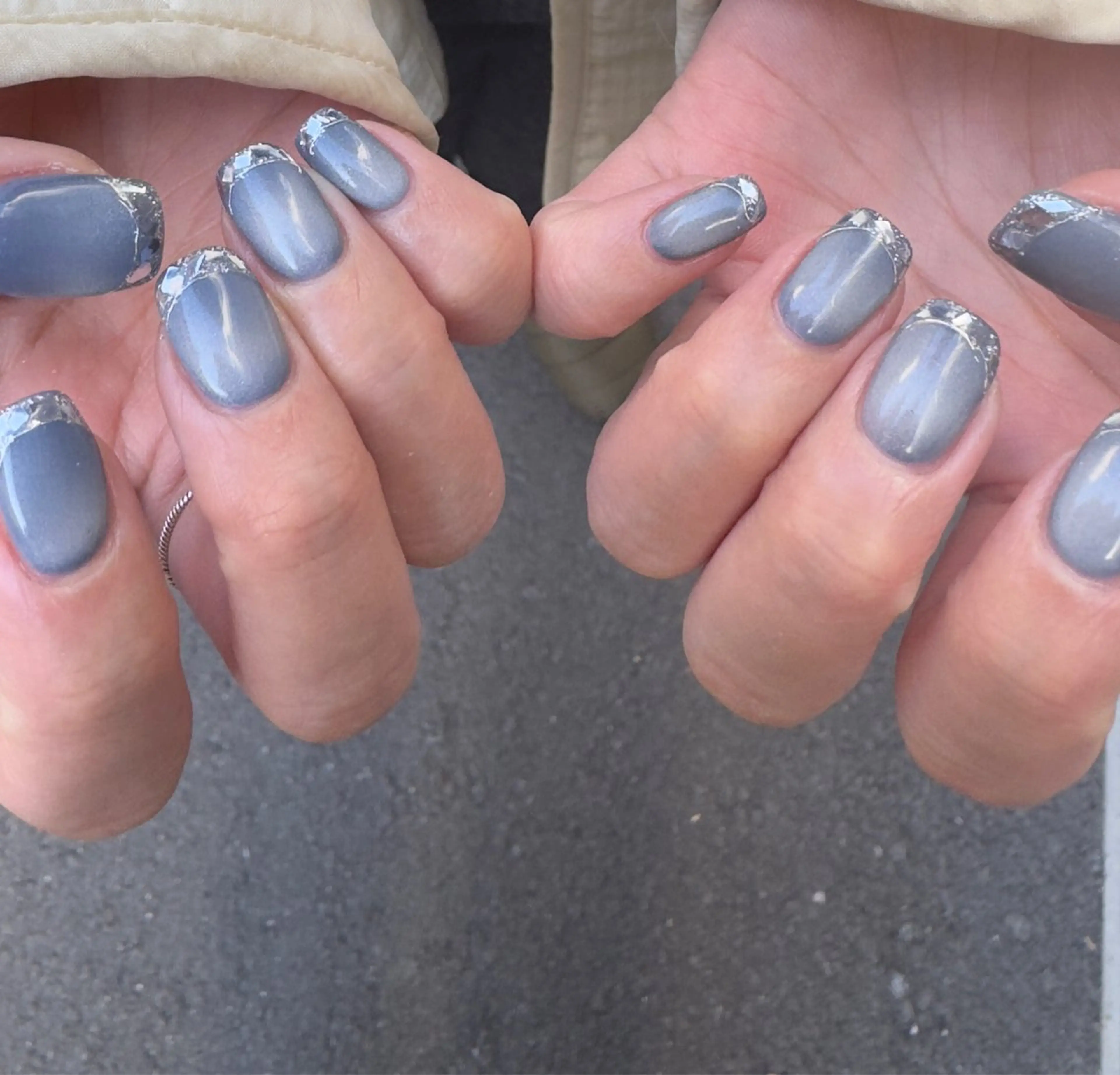 ネイル アートネイル フレンチネイル 韓国ネイル マグネットネイル 持ち込み MH_ Nailのネイルデザイン