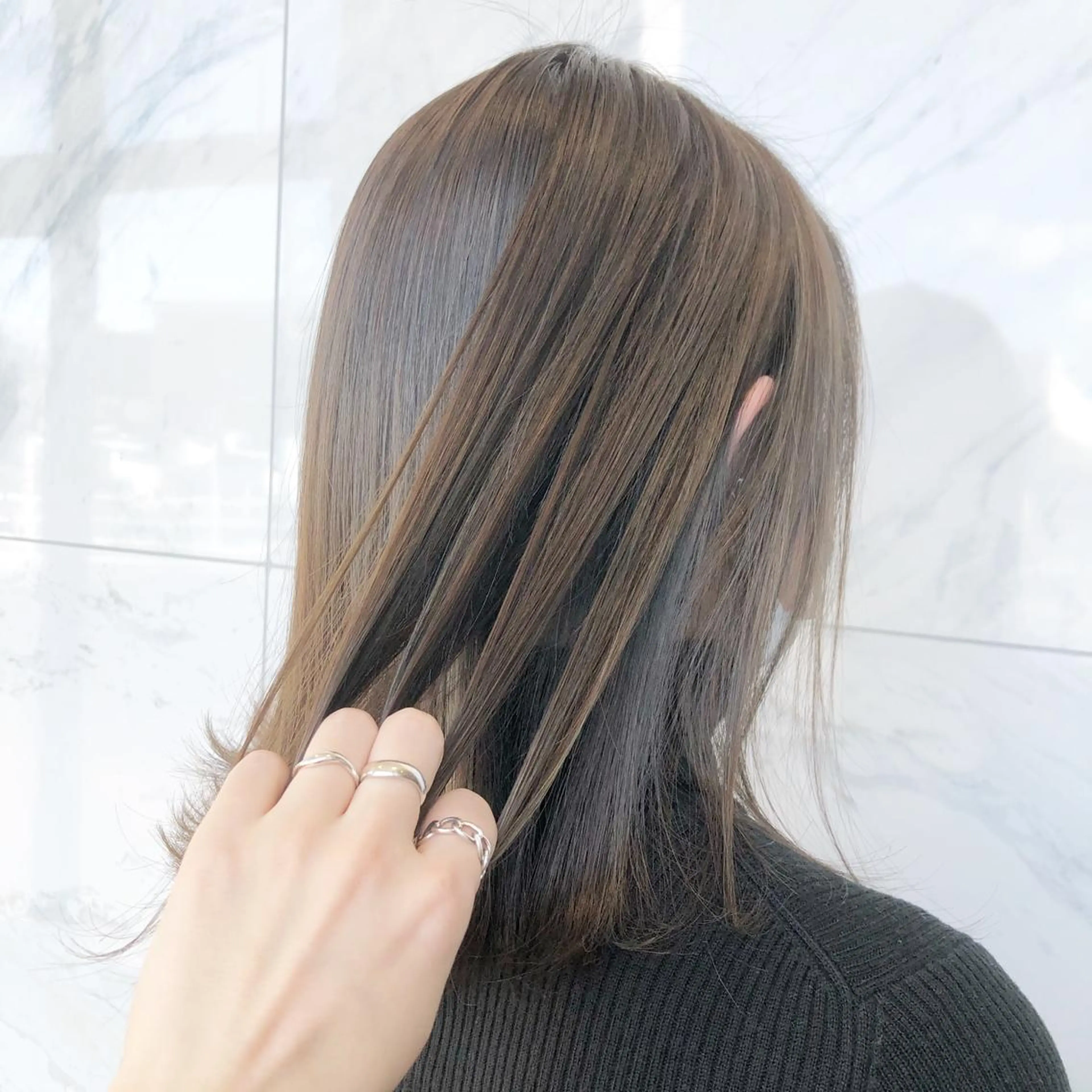 ミディアム カラー ヘアアレンジ 吉野 優子のマツエク・マツパデザイン