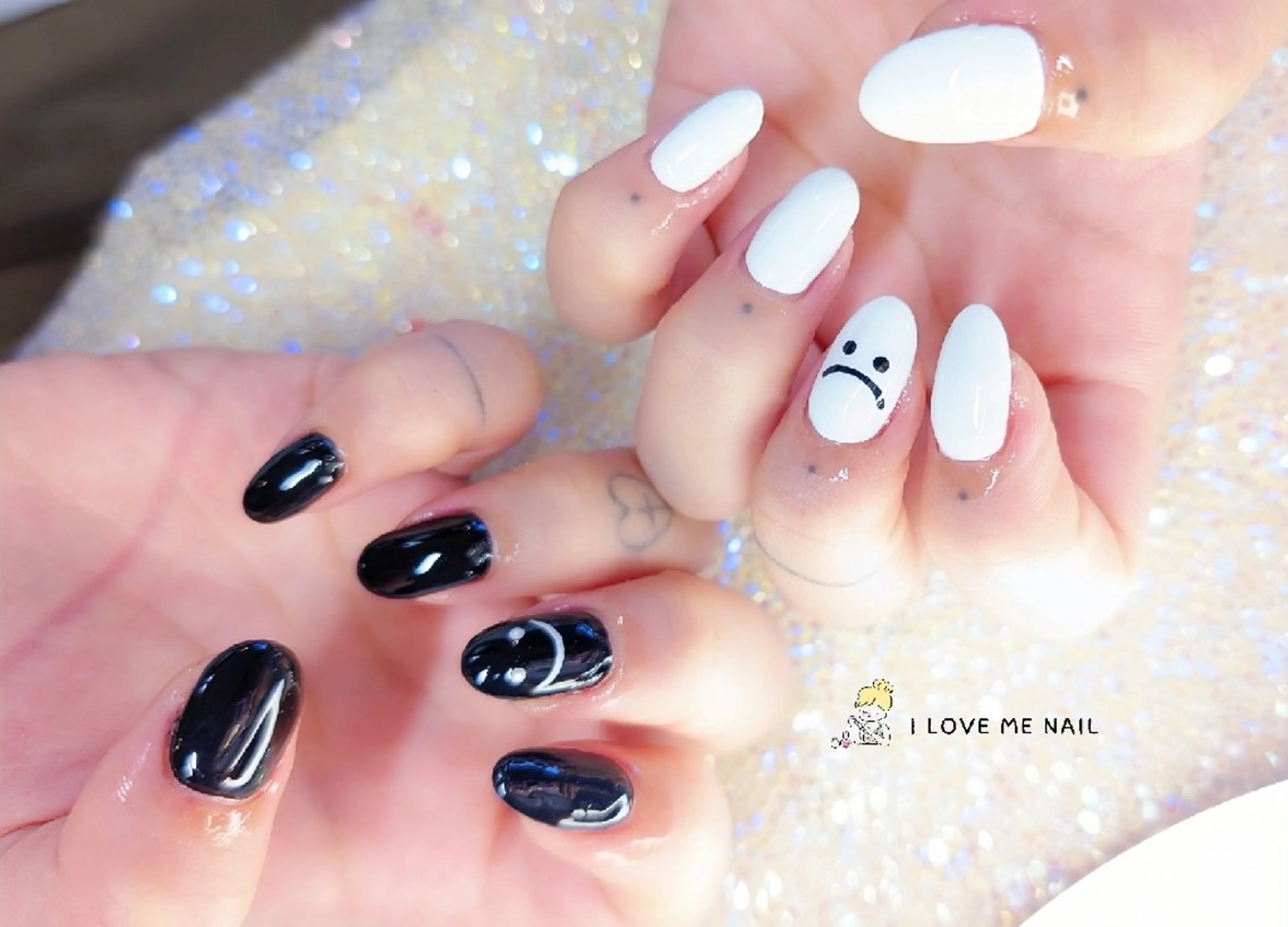ネイル 長さ出し ハート 韓国ネイル マグネットネイル ニュアンスネイル ハンドネイル I LOVE ME NAIL.｡.:*♡のネイルデザイン