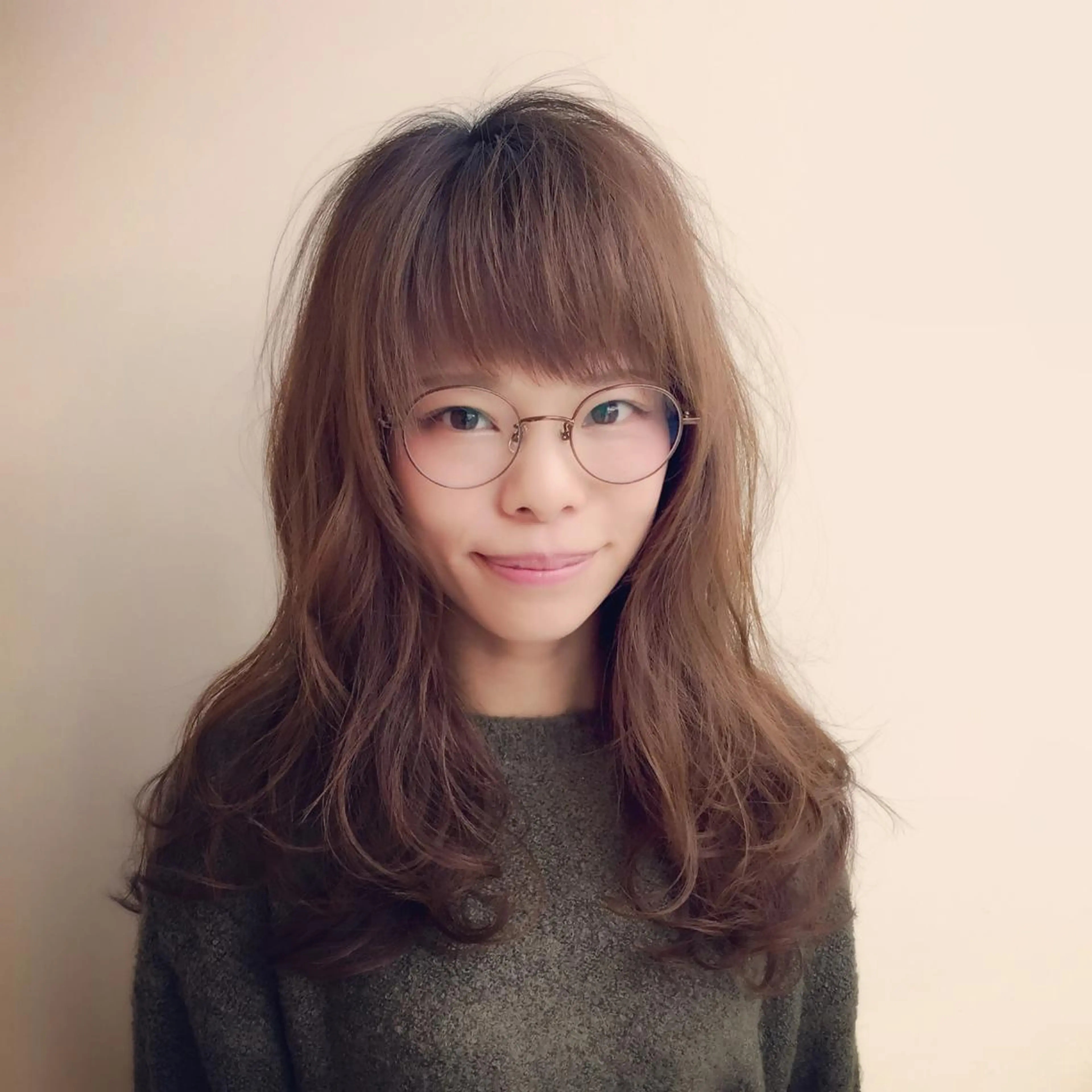 セミロング カット ヘアカラー トリートメント sato yoshikiのヘアスタイル