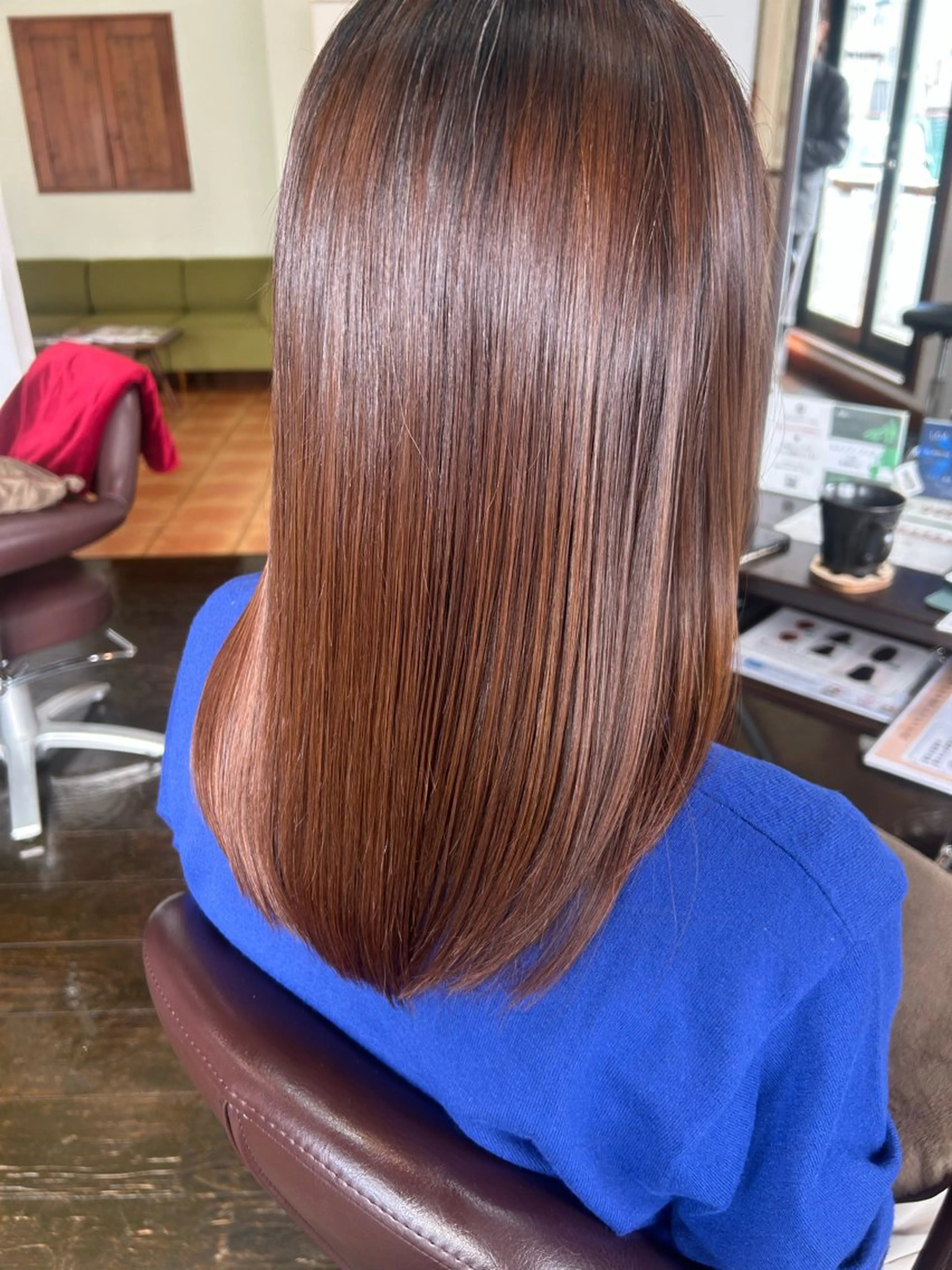 セミロング 縮毛矯正 カット 縮毛矯正 LaRuelle🦩 康本♦️髪質改善♦️のヘアスタイル