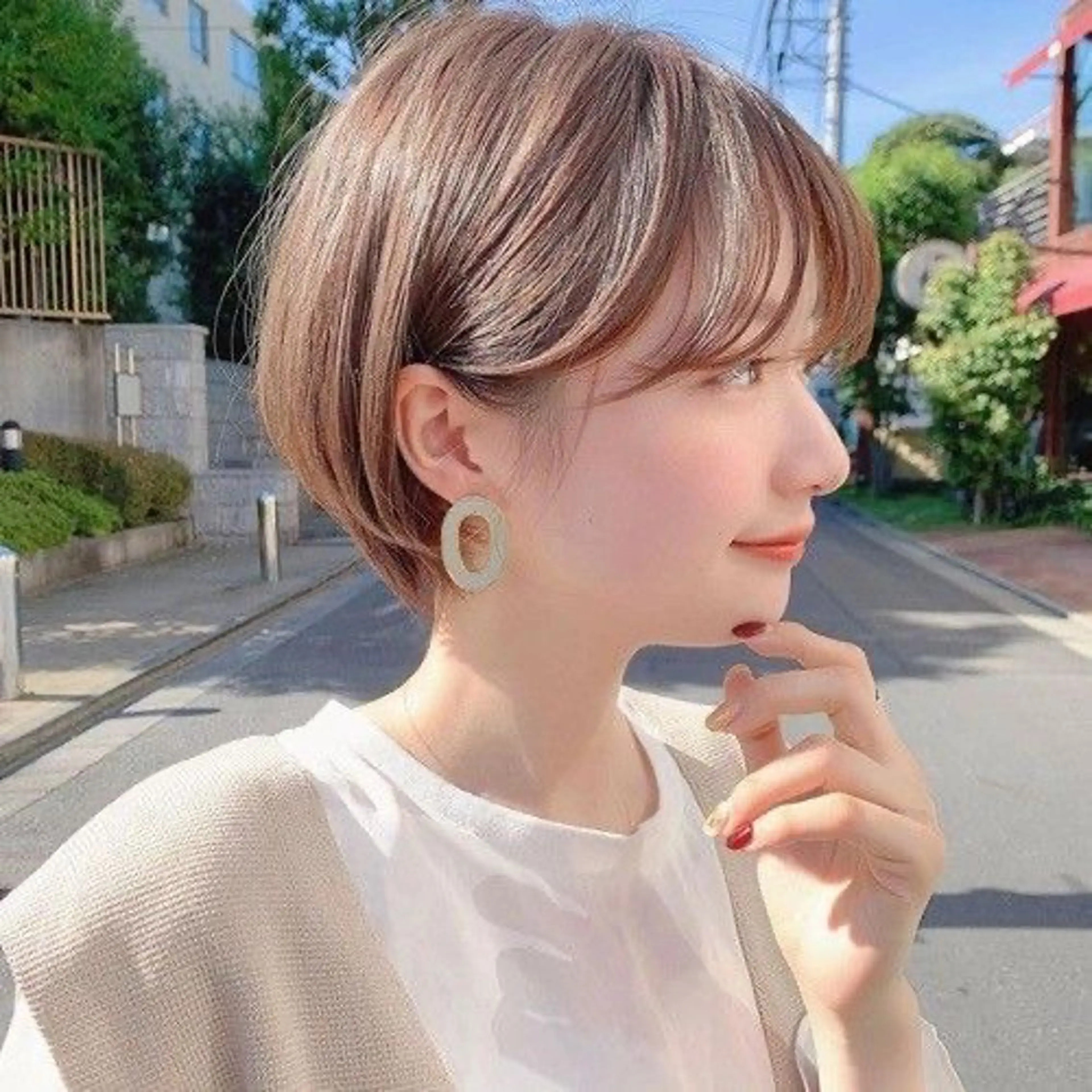ショート ボブ/透明感カラー /サナ🌼のヘアスタイル