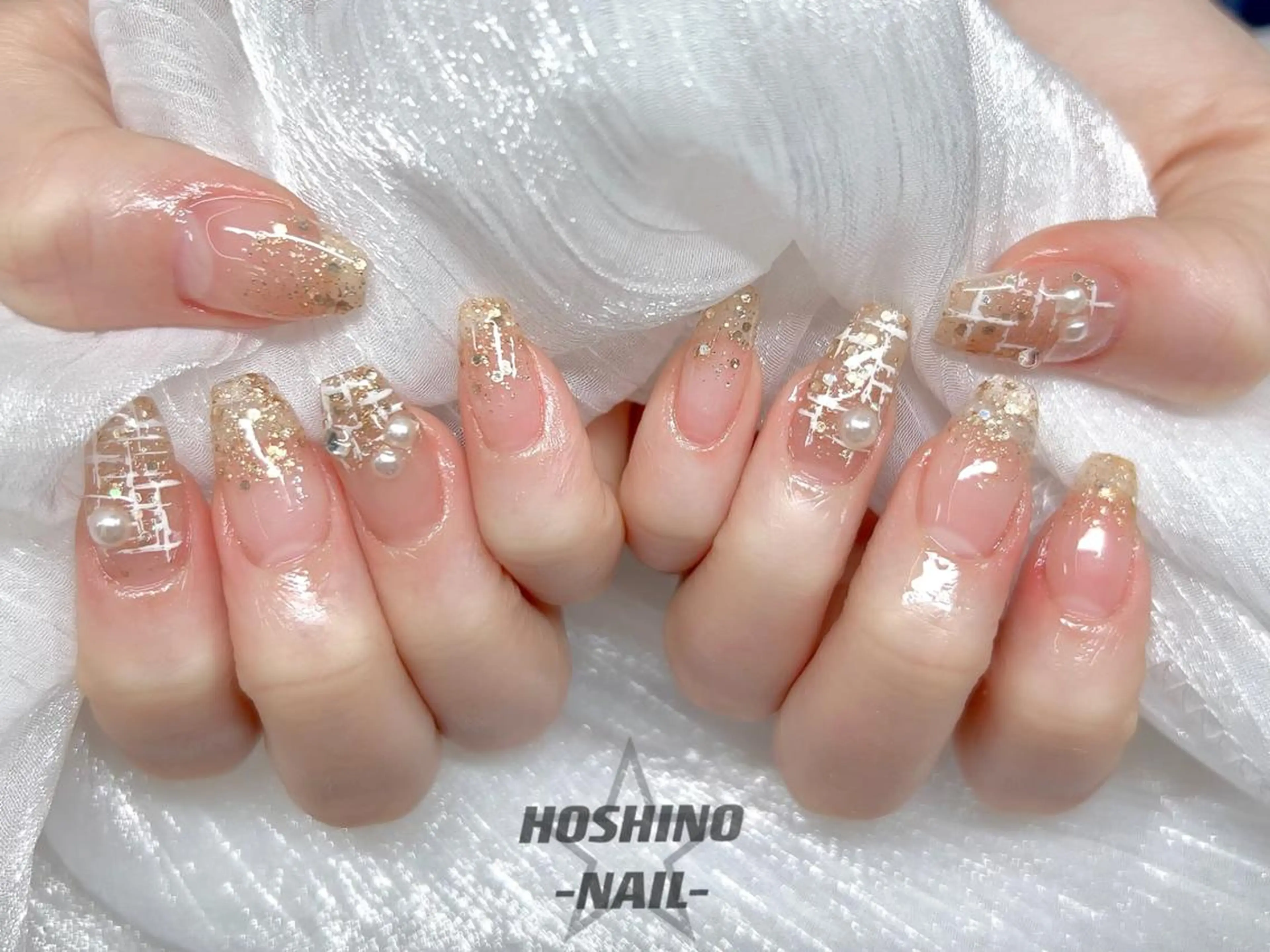 ネイル ツイードネイル ハンドネイル ハンドケア ★HOSHINO NAIL★のネイルデザイン