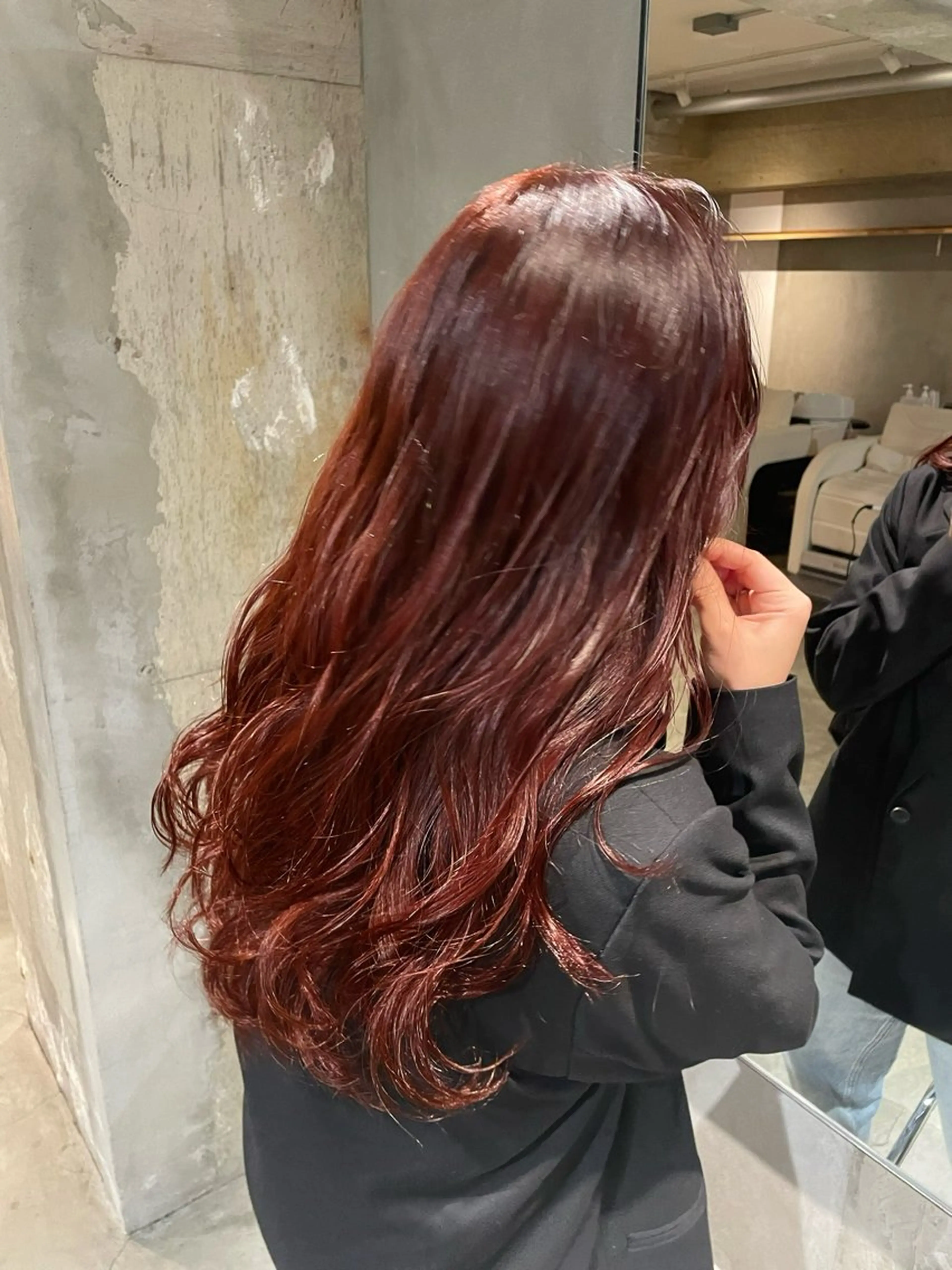 ロング カラー ブリーチ ブラウンカラー ブリーチなしカラー レッドカラー レッドブラウン Qin shaire salon 原宿所属・🌿パーマ/ボブ/ レイヤー/Mikiのその他イメージ