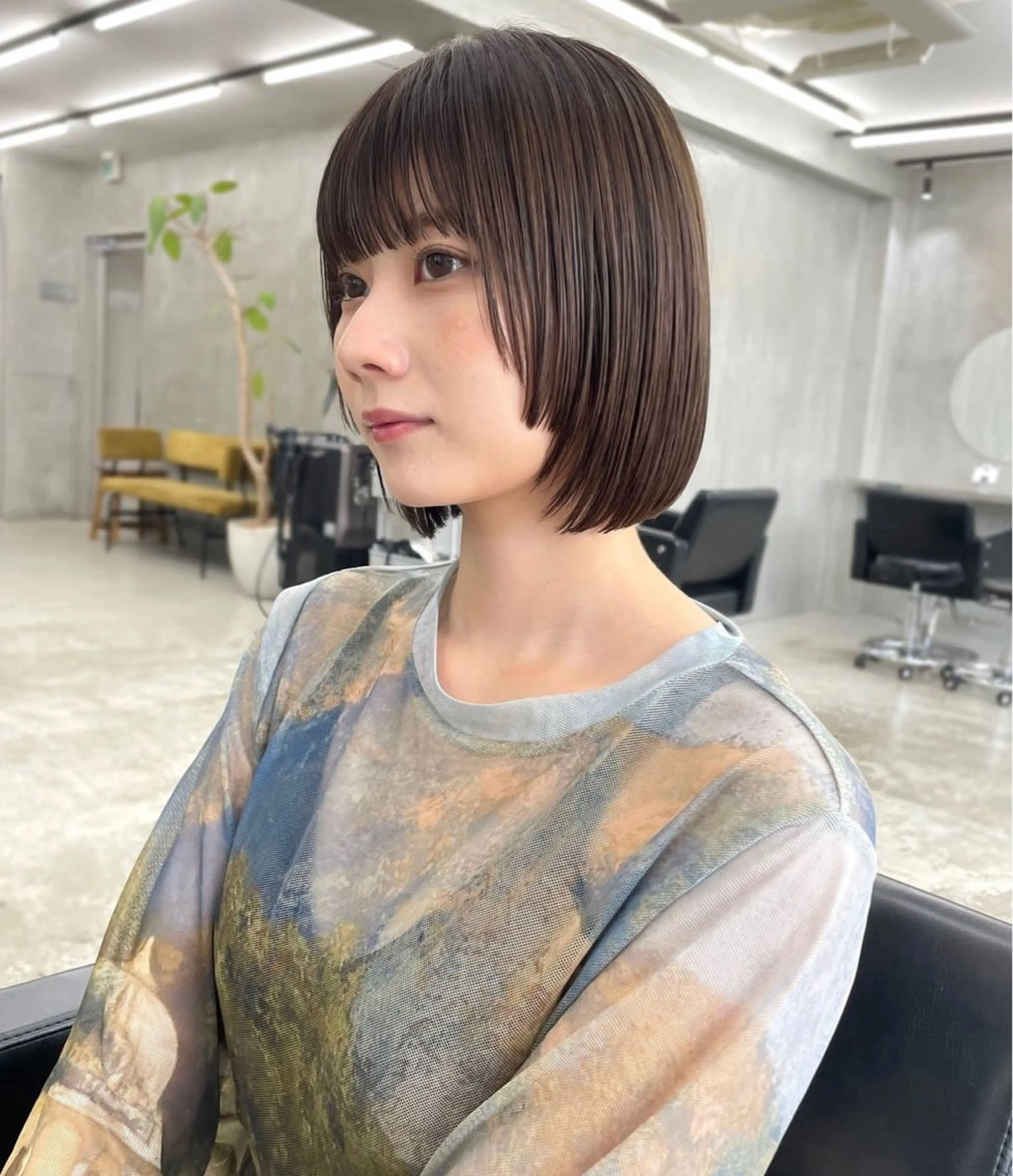 ミディアム ヘアカラー 🐰ほのか /透明感カラーのヘアスタイル