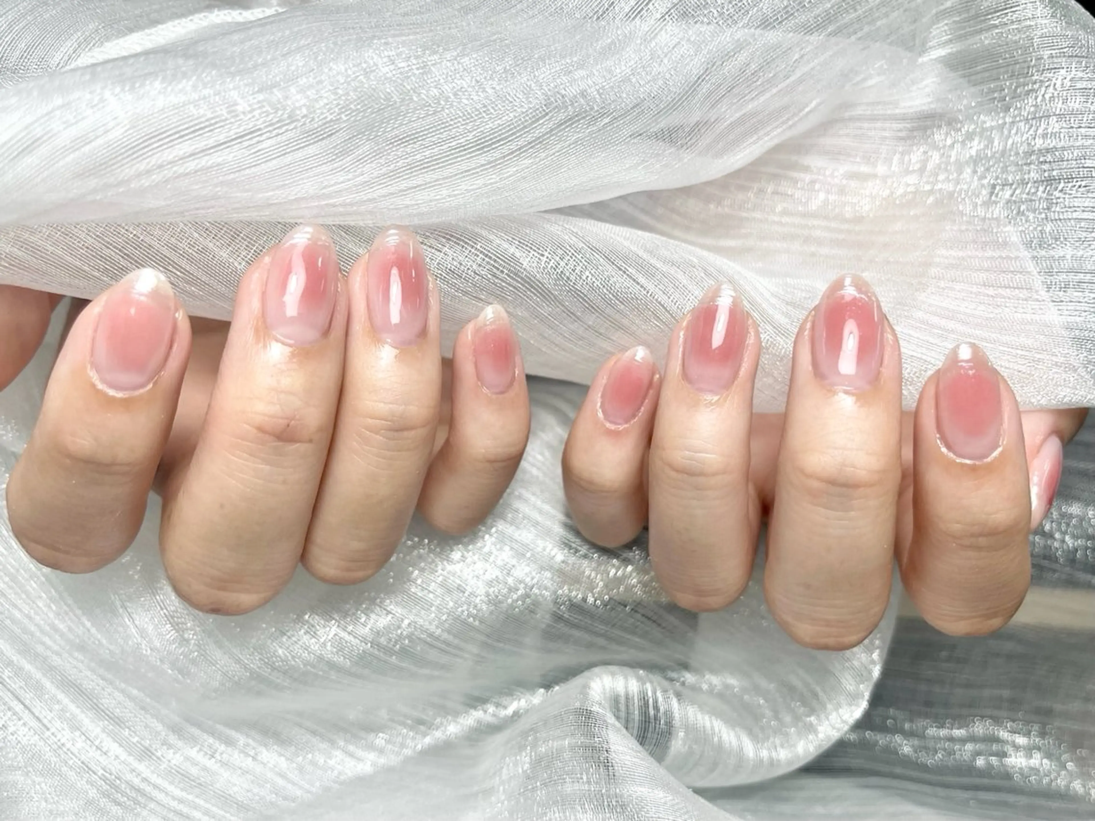 ネイル チークネイル ハンドネイル ハンドケア 💕ドリーミー ネイル💕のネイルデザイン