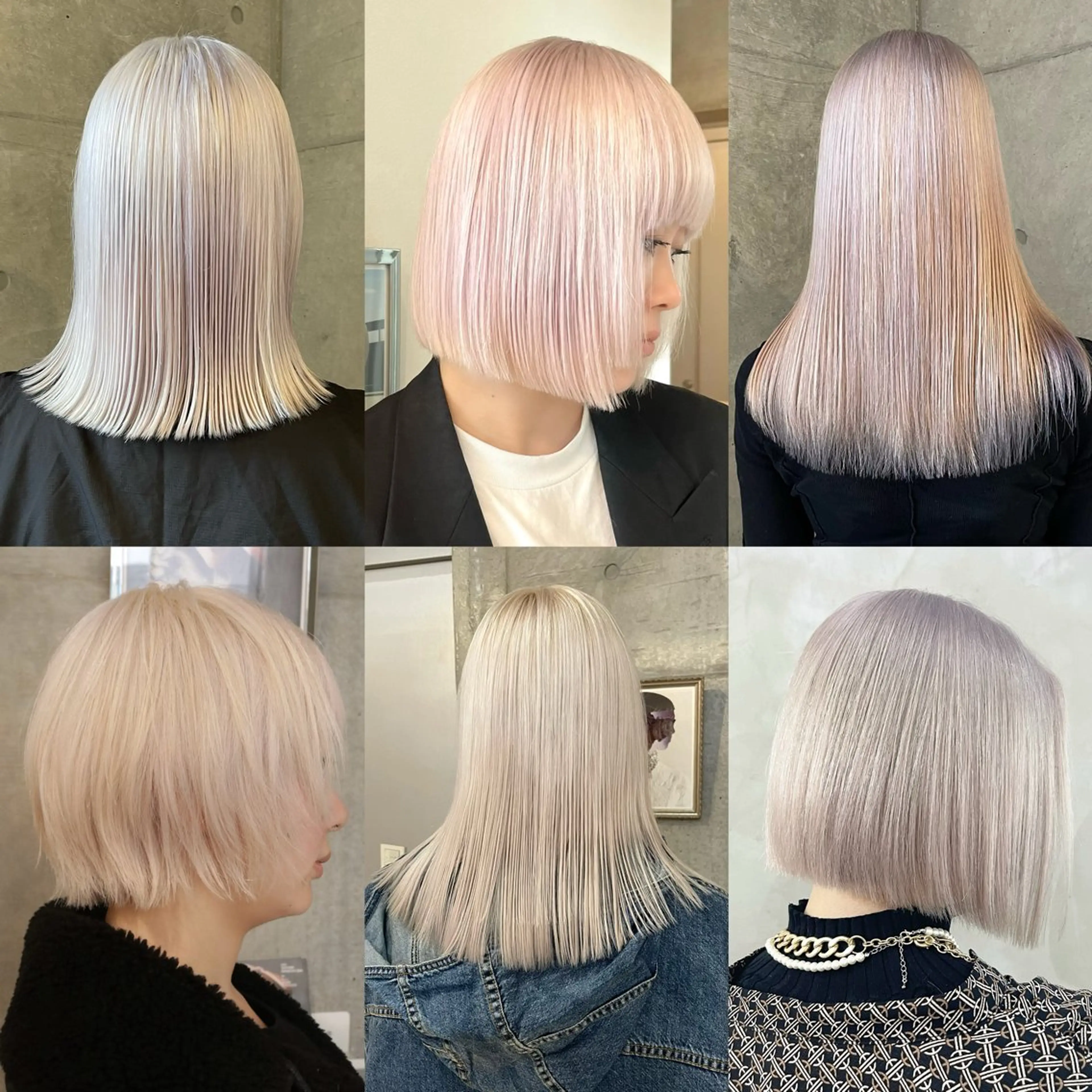 ミディアム カラー ベージュカラー ブリーチ ハイトーンカラー シルバー カット ヘアカラー トリートメント レイヤーカットとハイ トーン/HIROKIのヘアスタイル