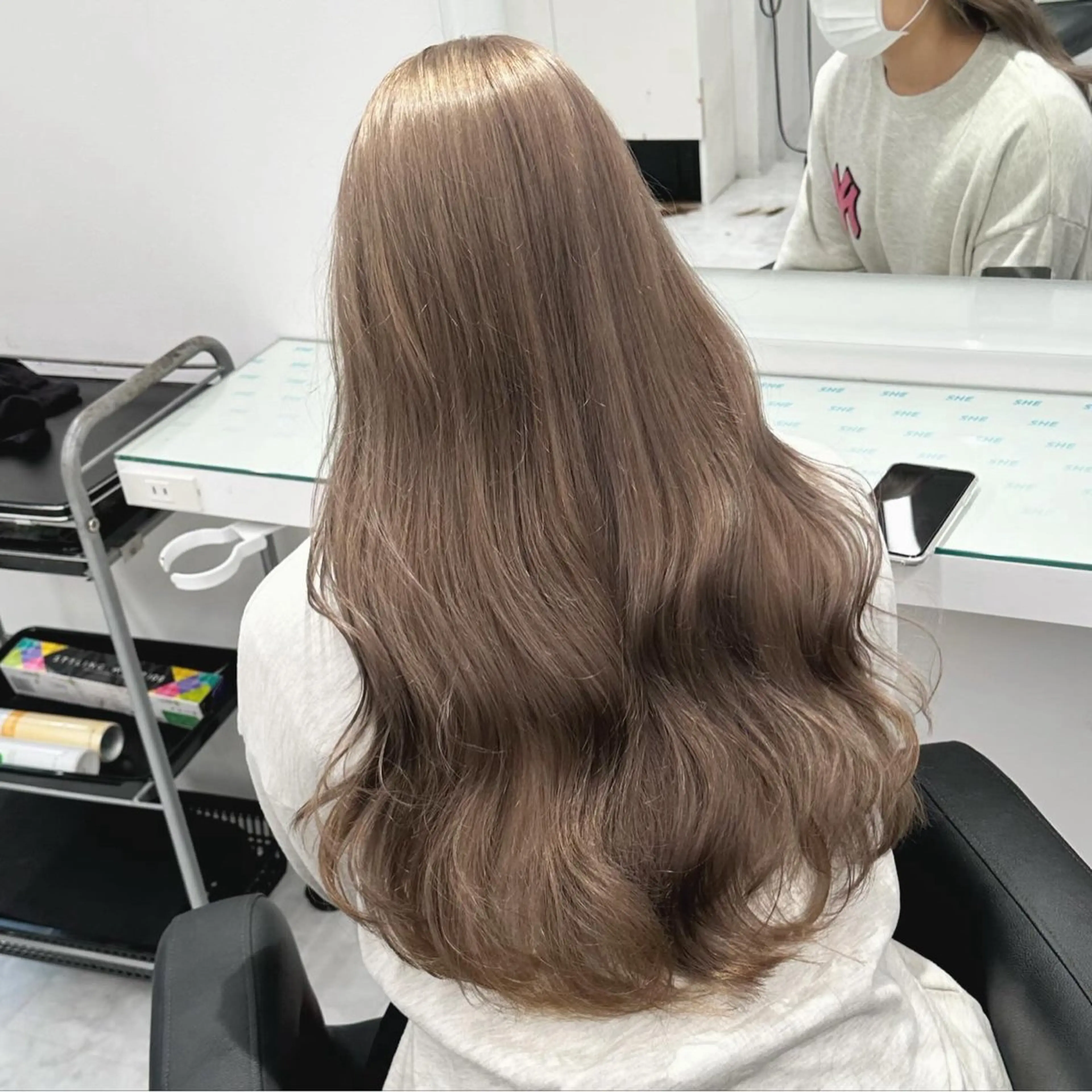 カラー マンツーマン/原宿/ 透明感カラー⭐️のヘアスタイル