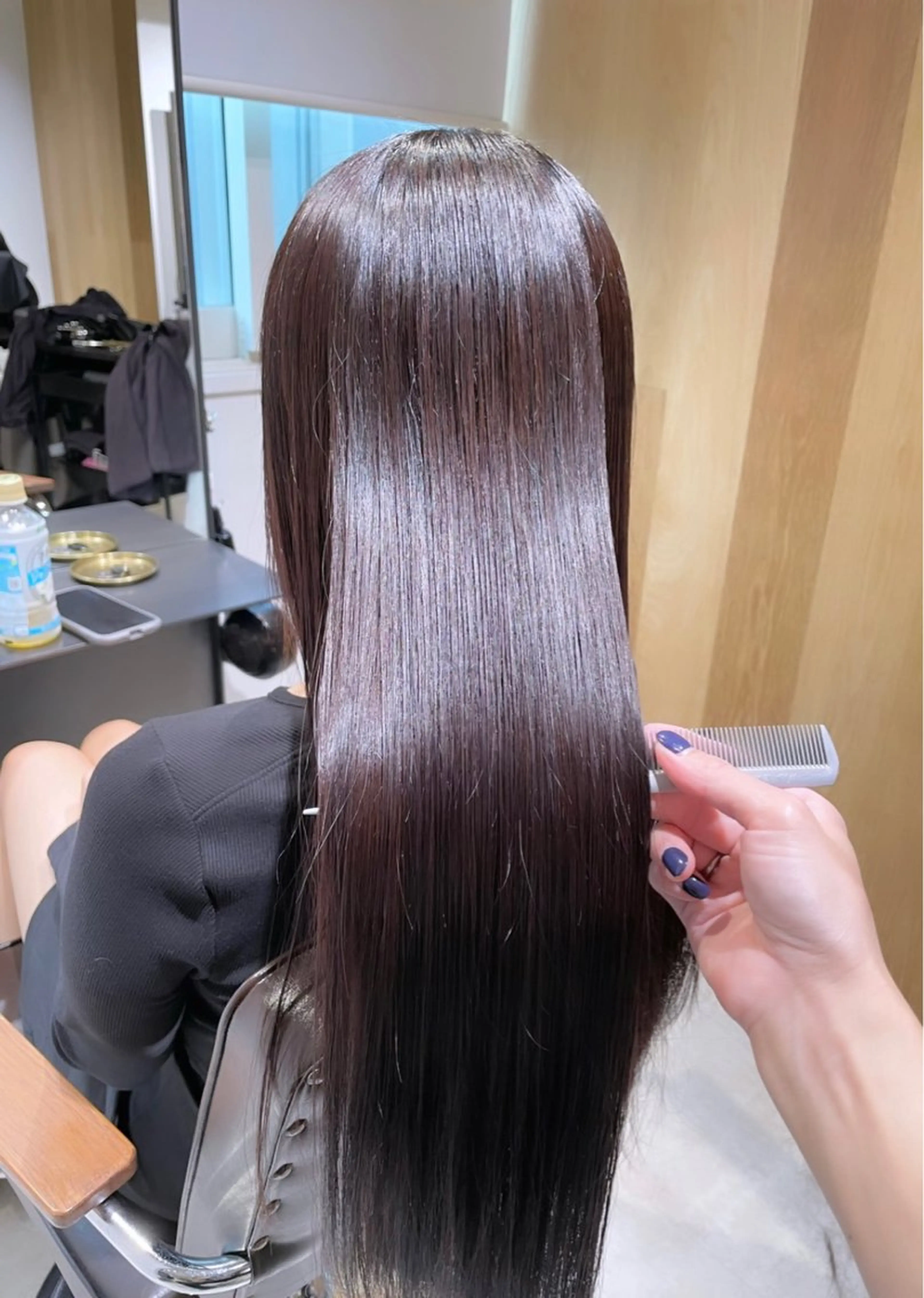 ロング カット 縮毛矯正 🩵縮毛矯正  髪質 改善 ツヤ髪🩵のヘアスタイル