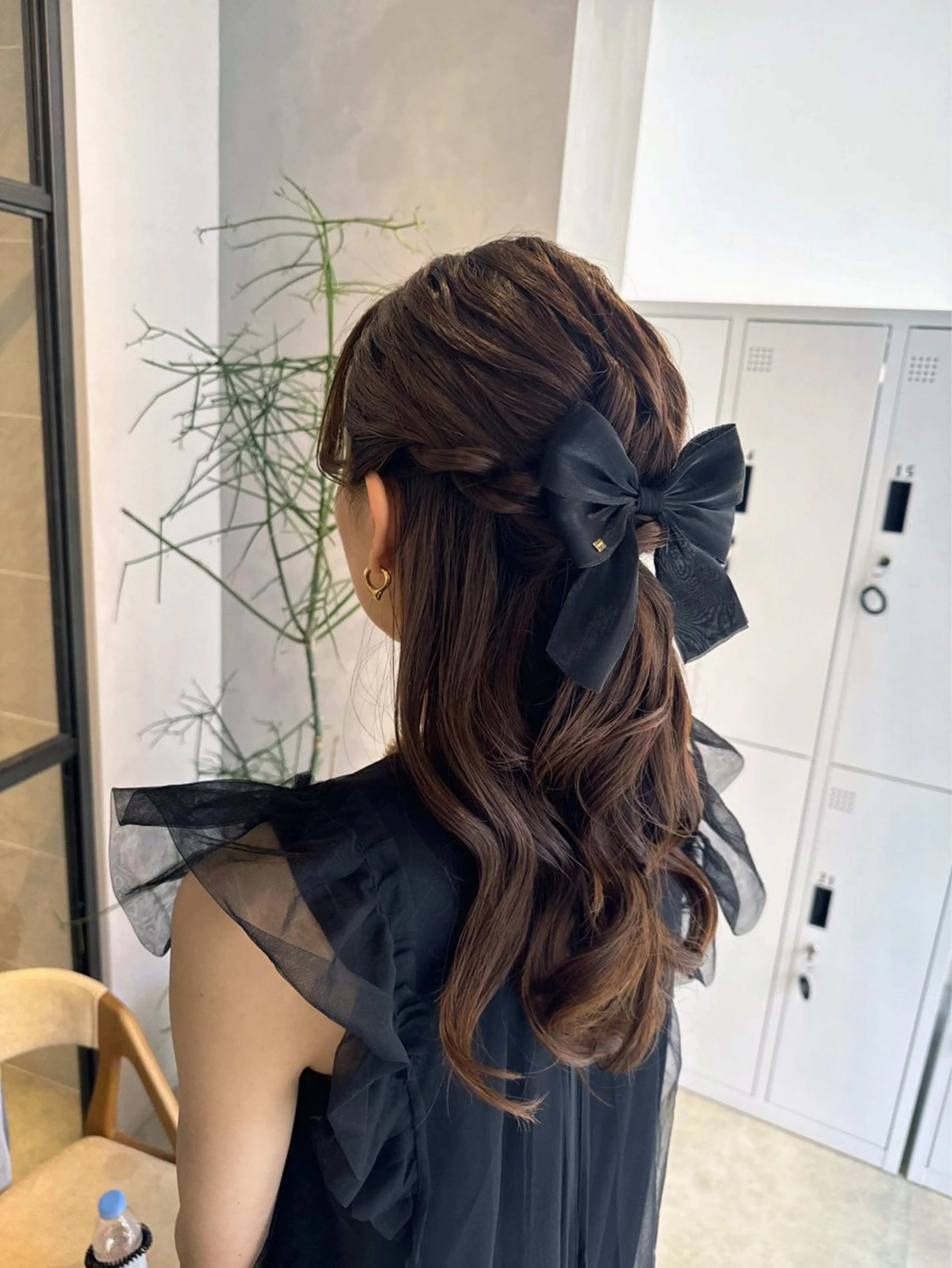 ヘアアレンジ ハーフアップ 透明感カラー✨艶髪 制作🌱山根あゆみのヘアスタイル