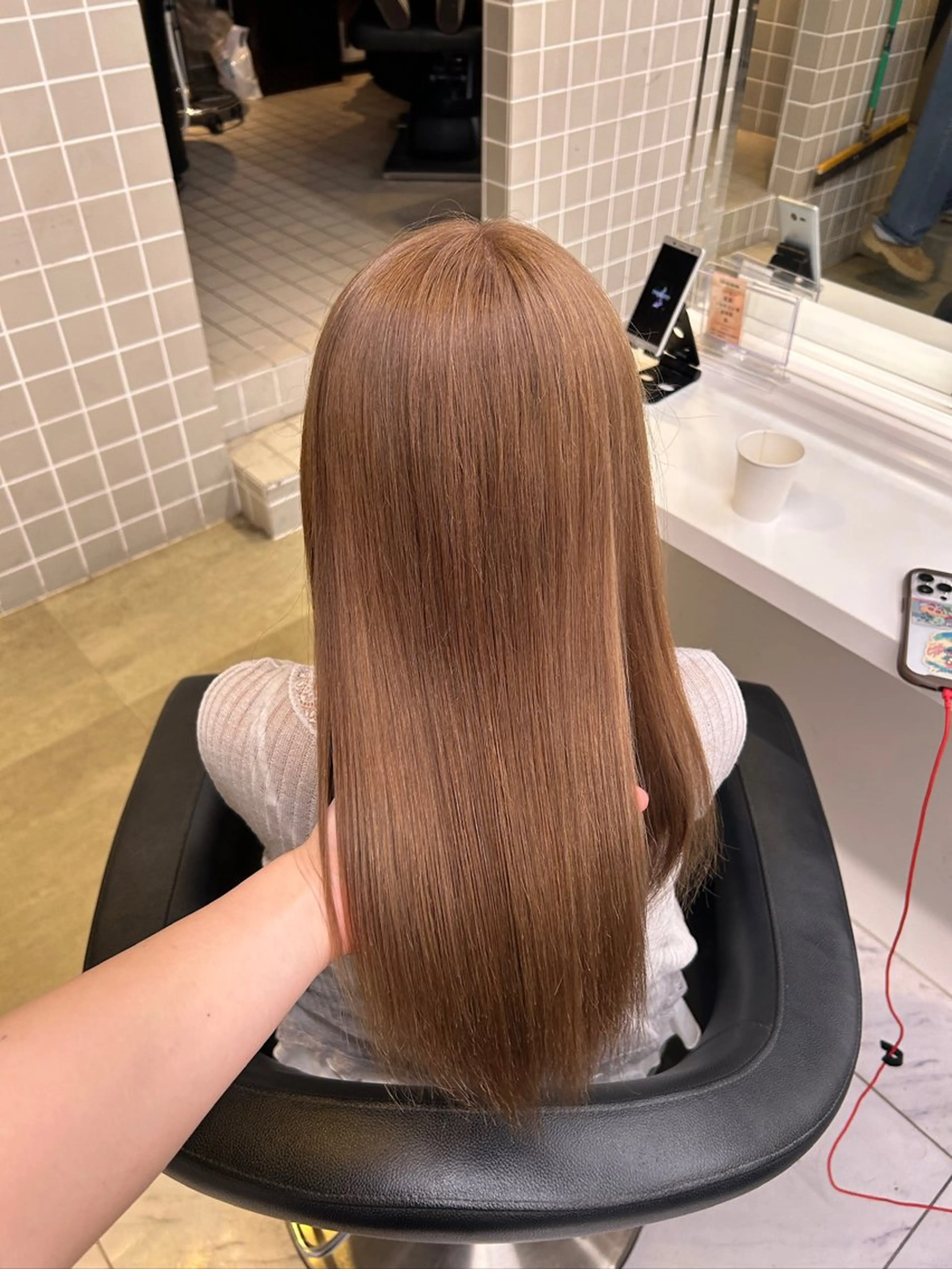 ロング カラー カット ヘアカラー ヘッドスパ ヘアセット 🤍レイヤーカット/ ベージュヘア🤍のヘアスタイル