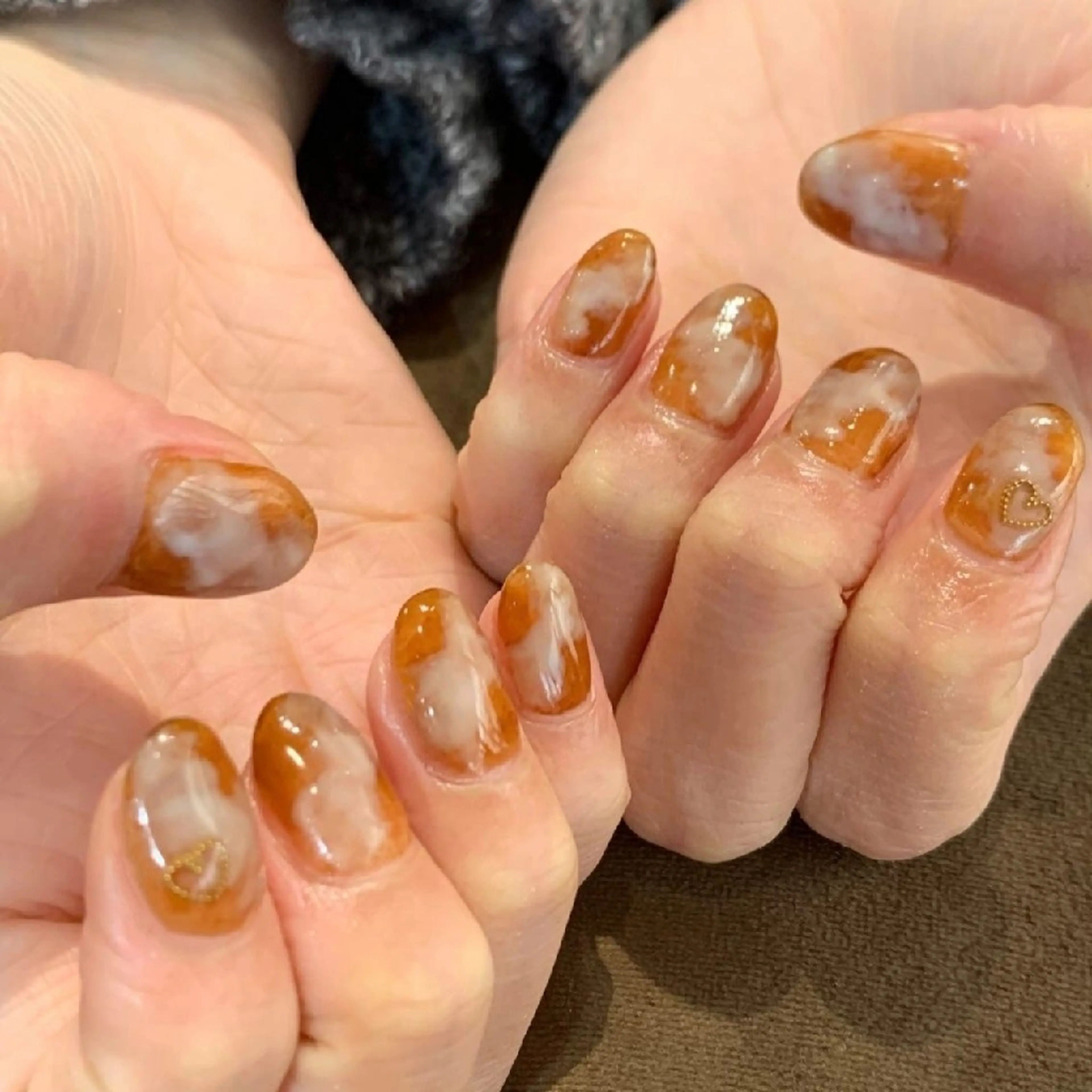 ネイル ハート ニュアンスネイル バレンタイン ハンドネイル felicita服部店所属・felicita fumi♡のネイルデザイン