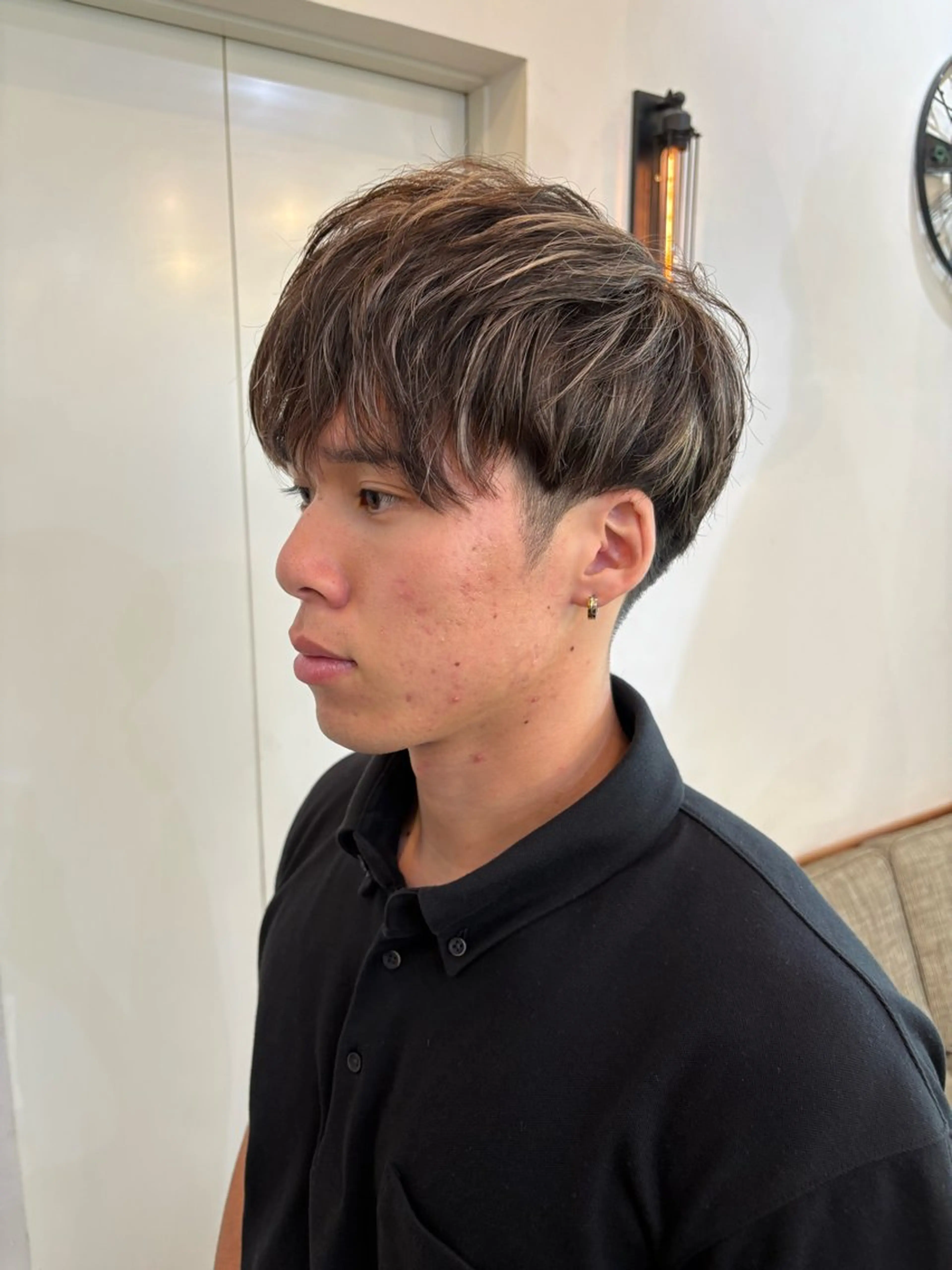 カラー メンズ メンズハイライト ハイライトカラー 似合わせカット‪// 鶴我万唯華のヘアスタイル