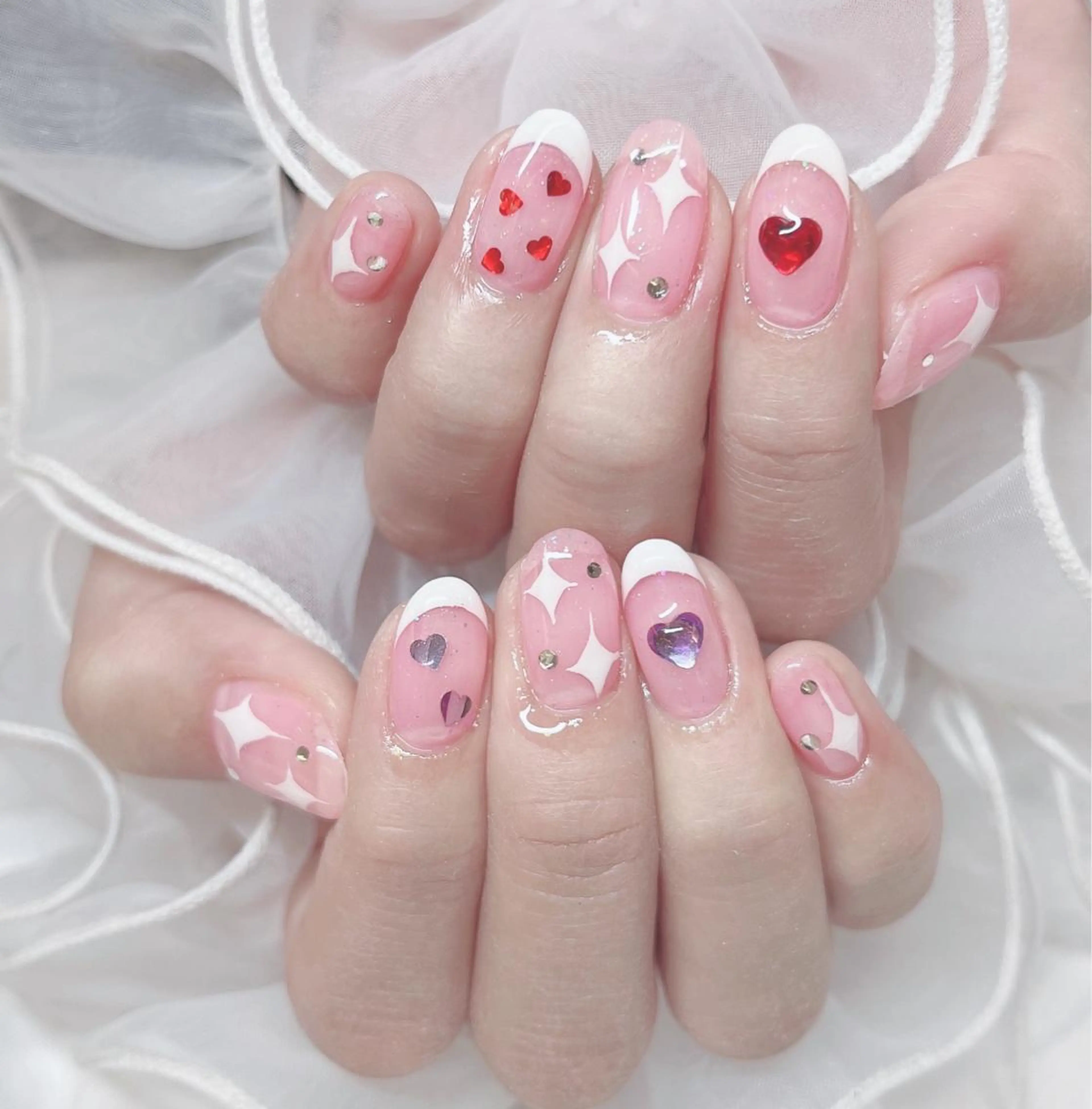 ネイル ピンク nailsalon moca 堀江店所属・moca堀江店 momokaのネイルデザイン