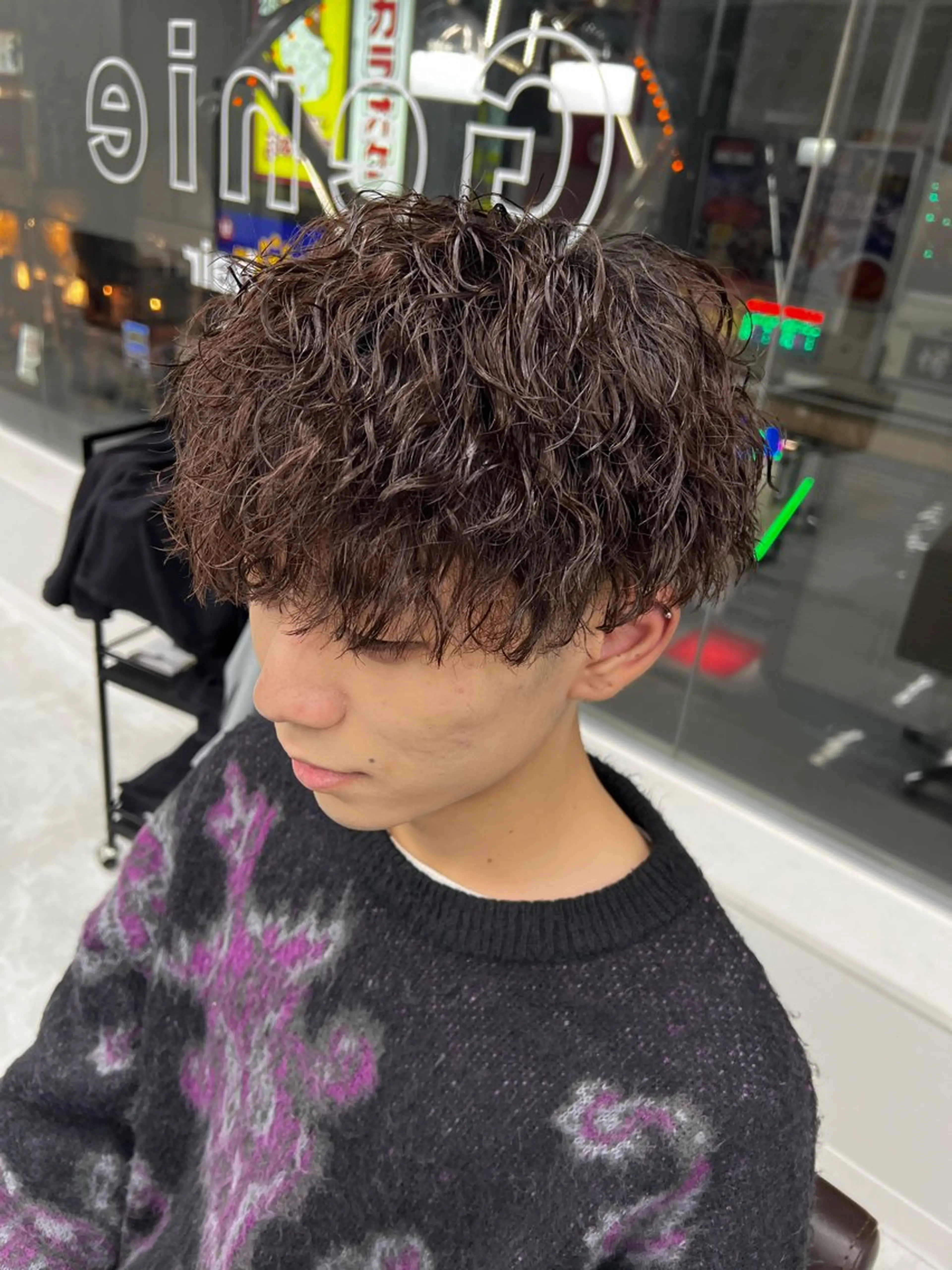 ショート パーマ メンズ カット パーマ メンズカット/波巻き TAKUMAのヘアスタイル