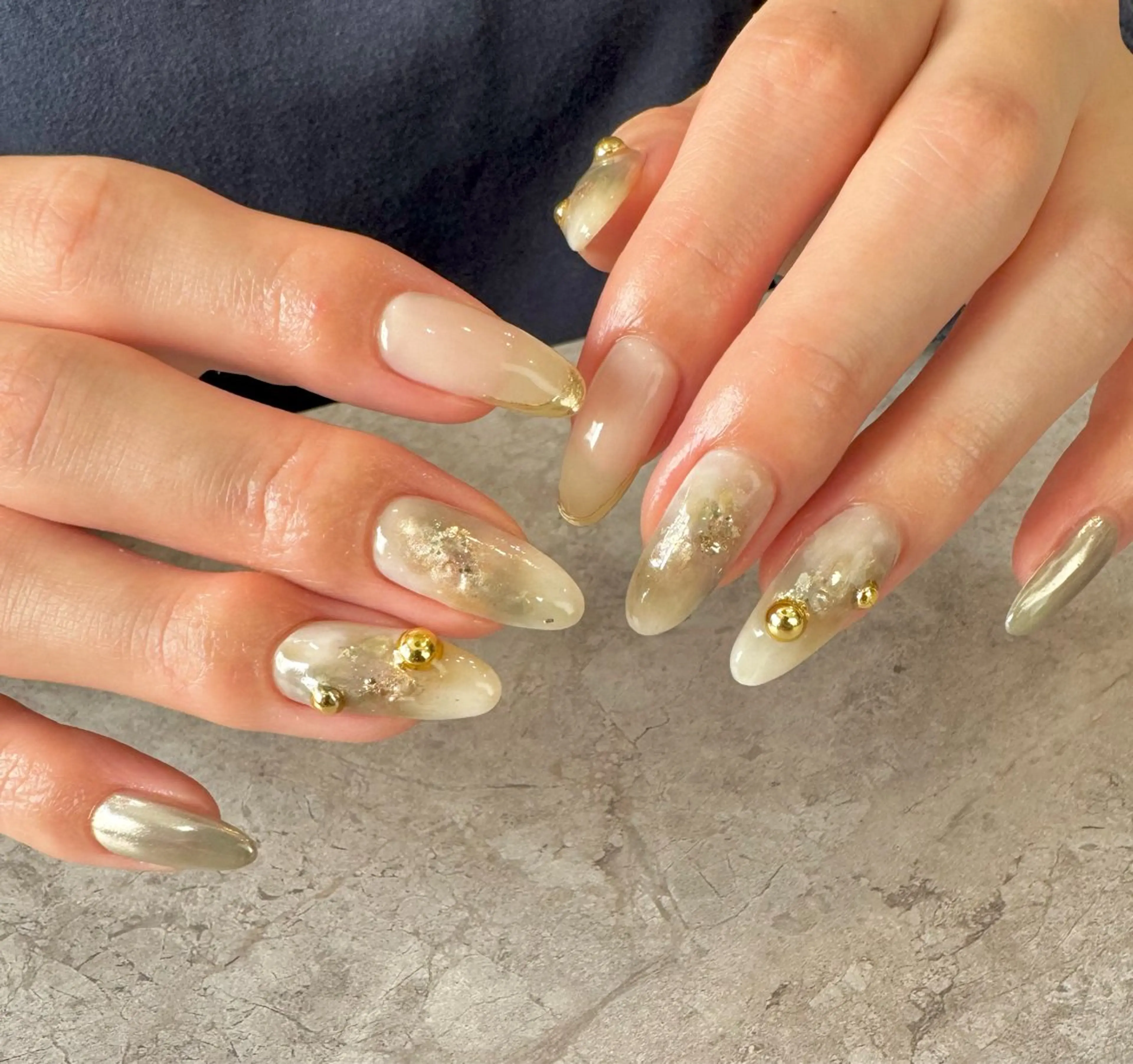ネイル ニュアンスネイル ハンドネイル Blé nailのネイルデザイン