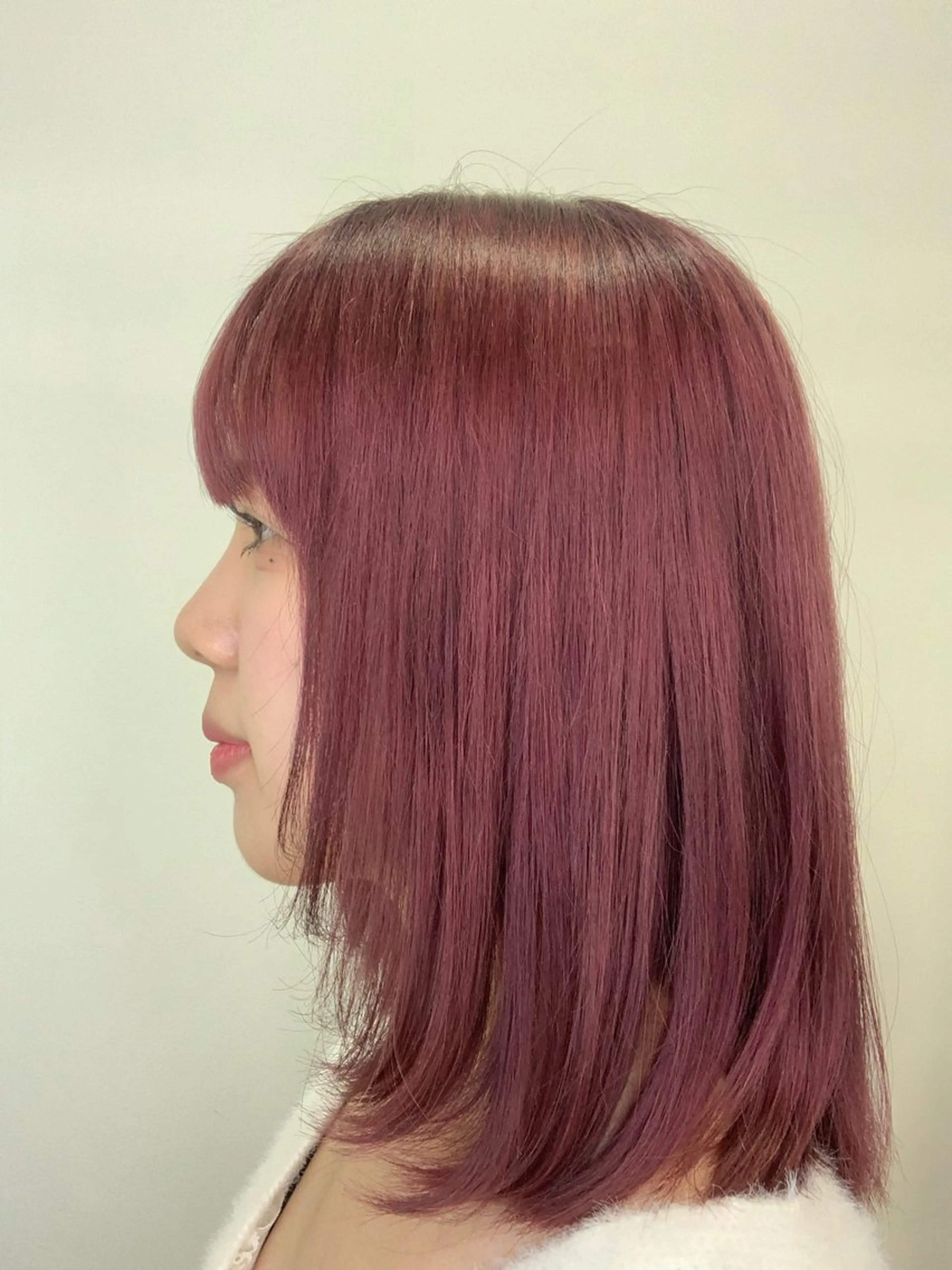 ミディアム カラー 縮毛矯正 髙橋 歩のヘアスタイル