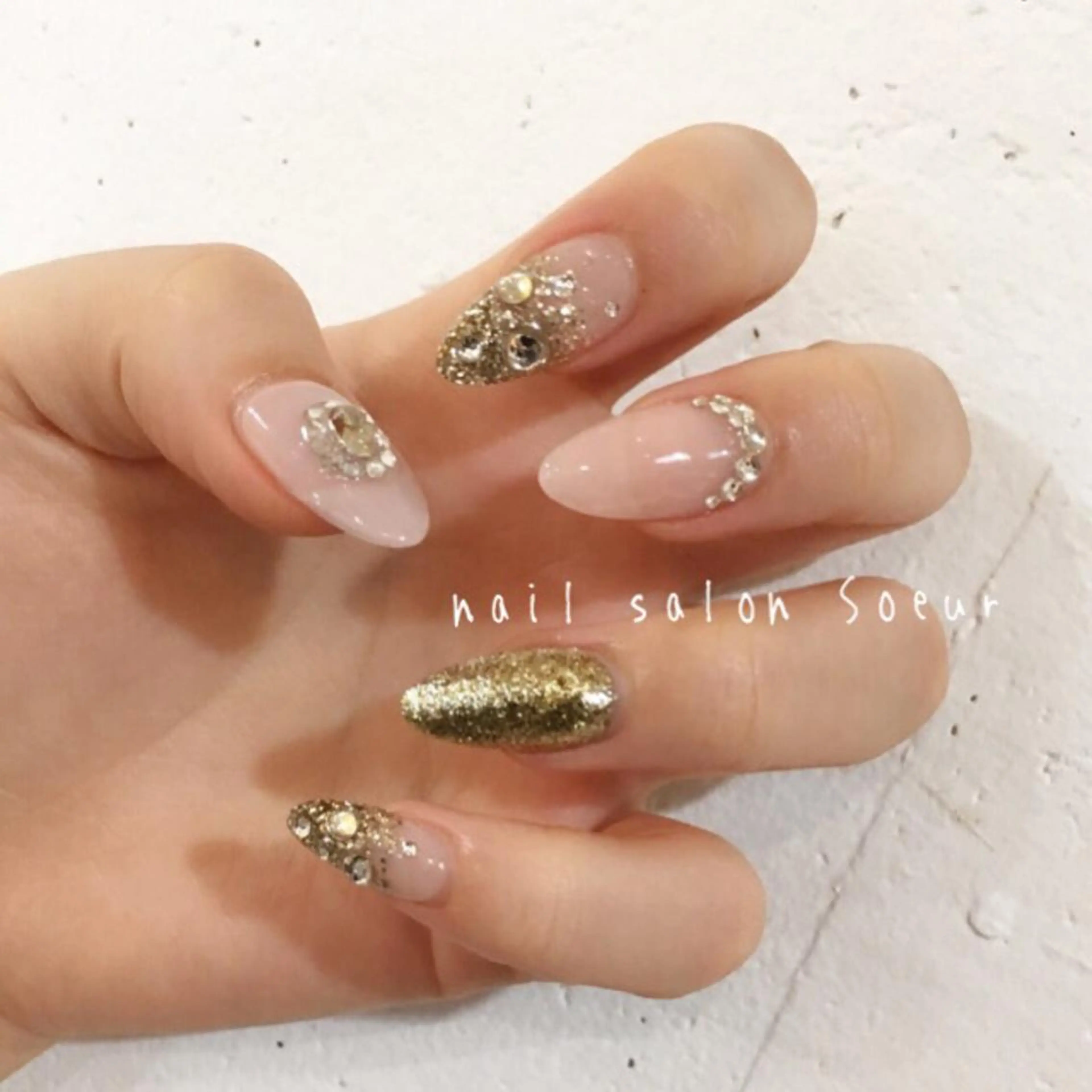 ネイル 持ち込み ピンク スカルプネイル シンプルネイル ハンドネイル nail salon Soeurのネイルデザイン