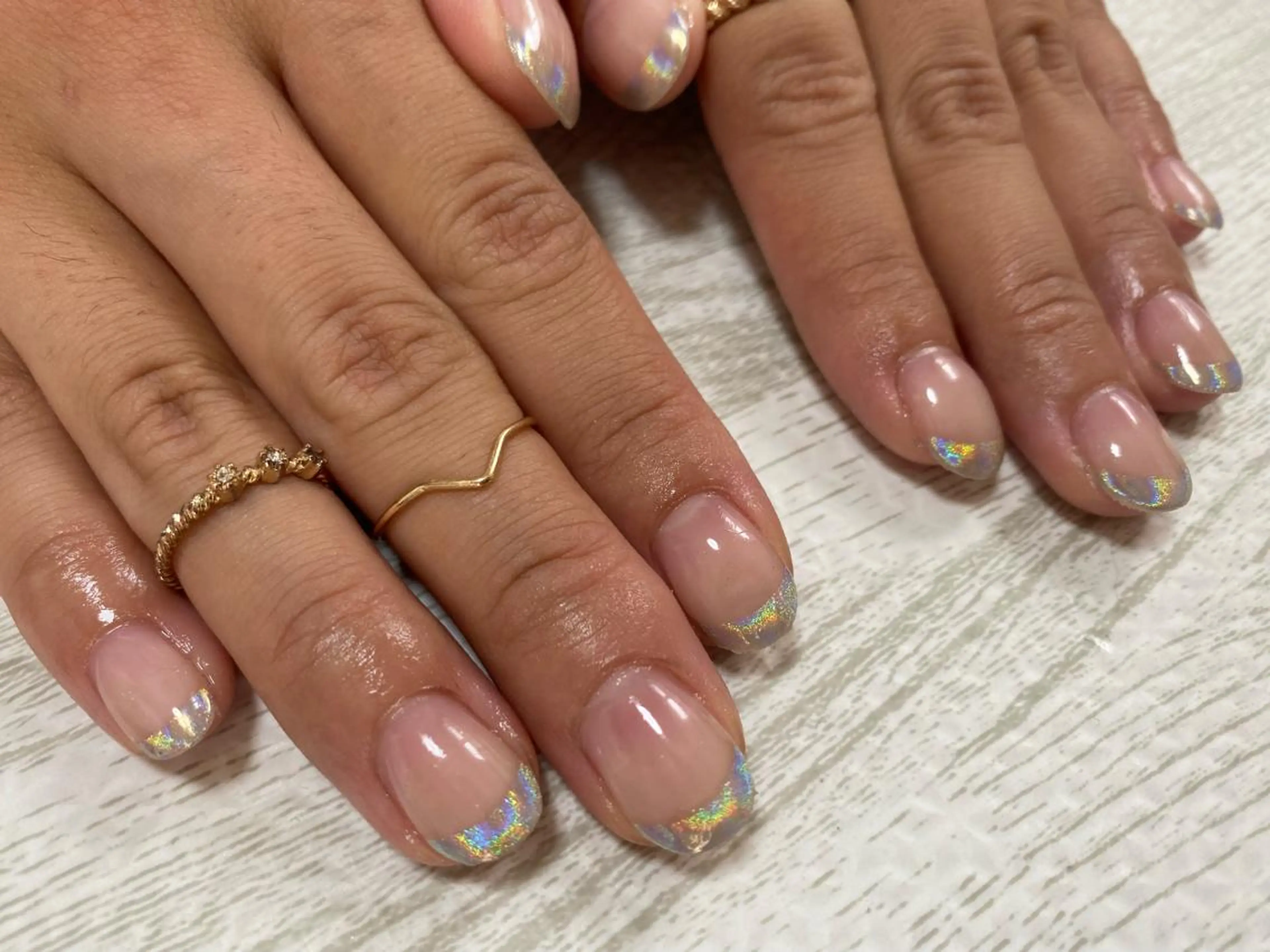 ネイル フレンチネイル ミラーネイル ハンドネイル Ulu Nail 🌱MOMOKAのネイルデザイン