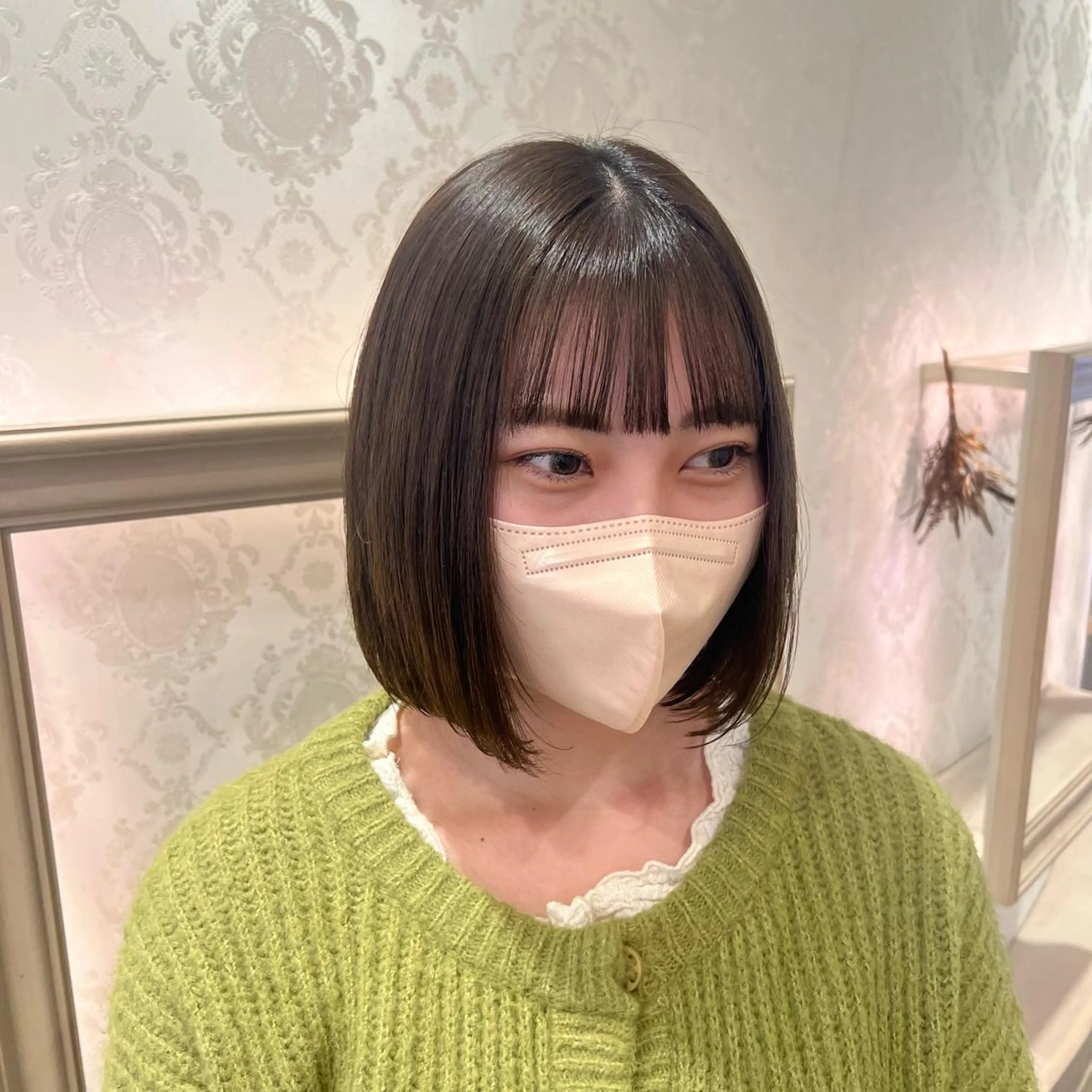 ショート カラー ブラウンカラー オリーブブラウン ボブ SALOWIN川崎WEST店所属・🌷川崎/アレンジ/ 暖色ボブ/コトネ🌷のヘアスタイル