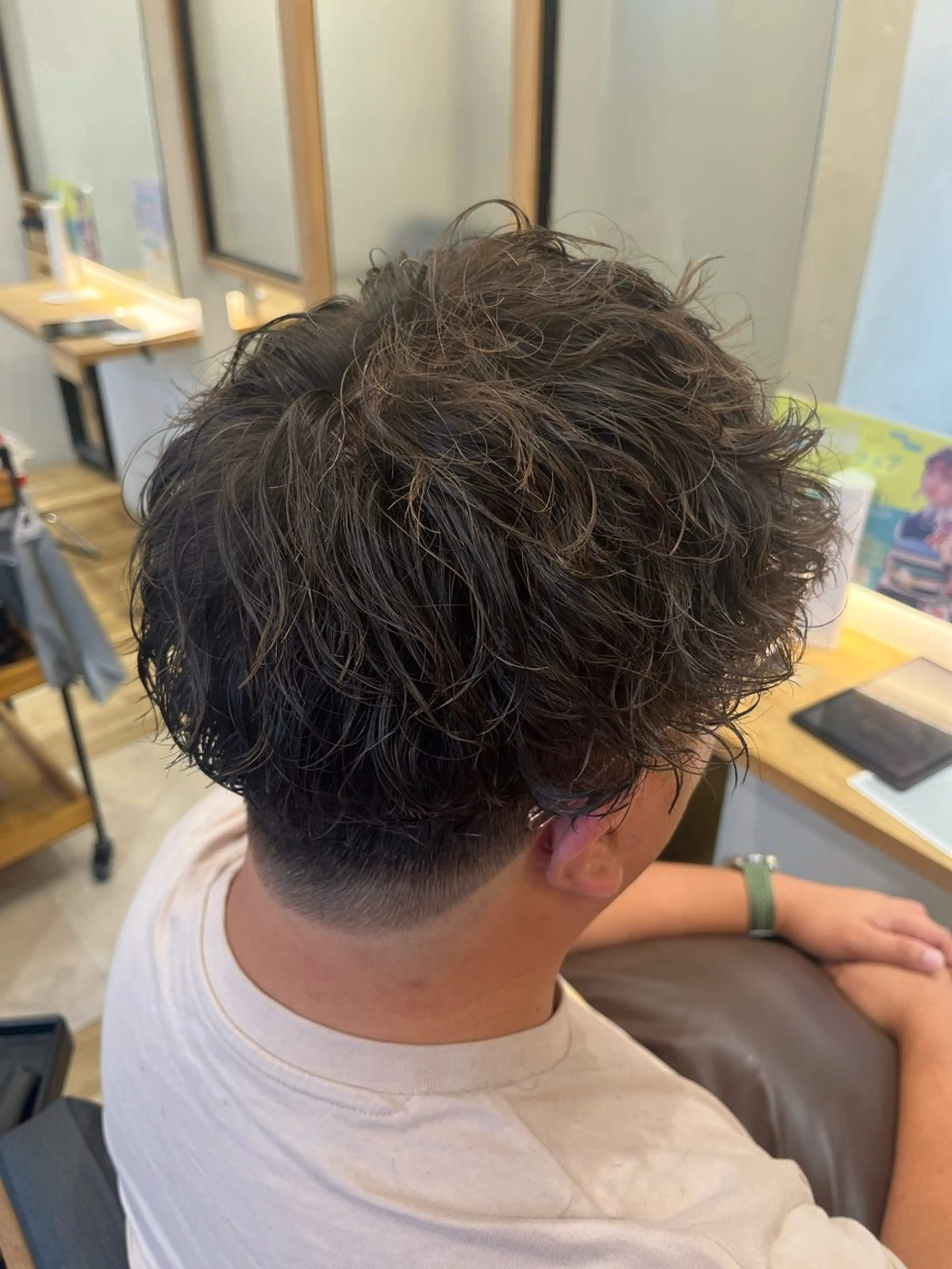 パーマ メンズ カット パーマ たかしま あさひのヘアスタイル
