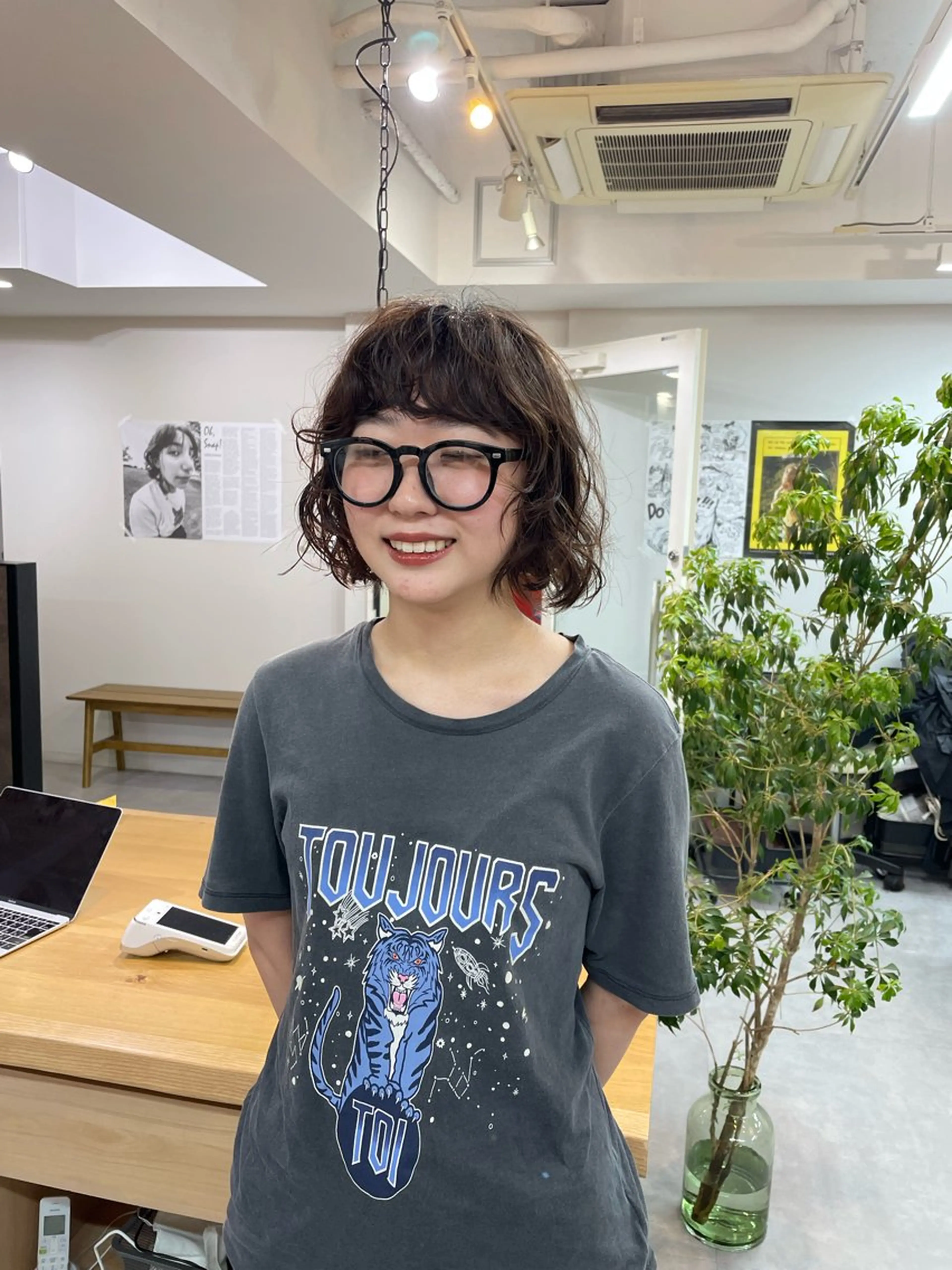 ショート パーマ ボブ カット パーマ パーマ＊ 顔まわり似合わせのヘアスタイル