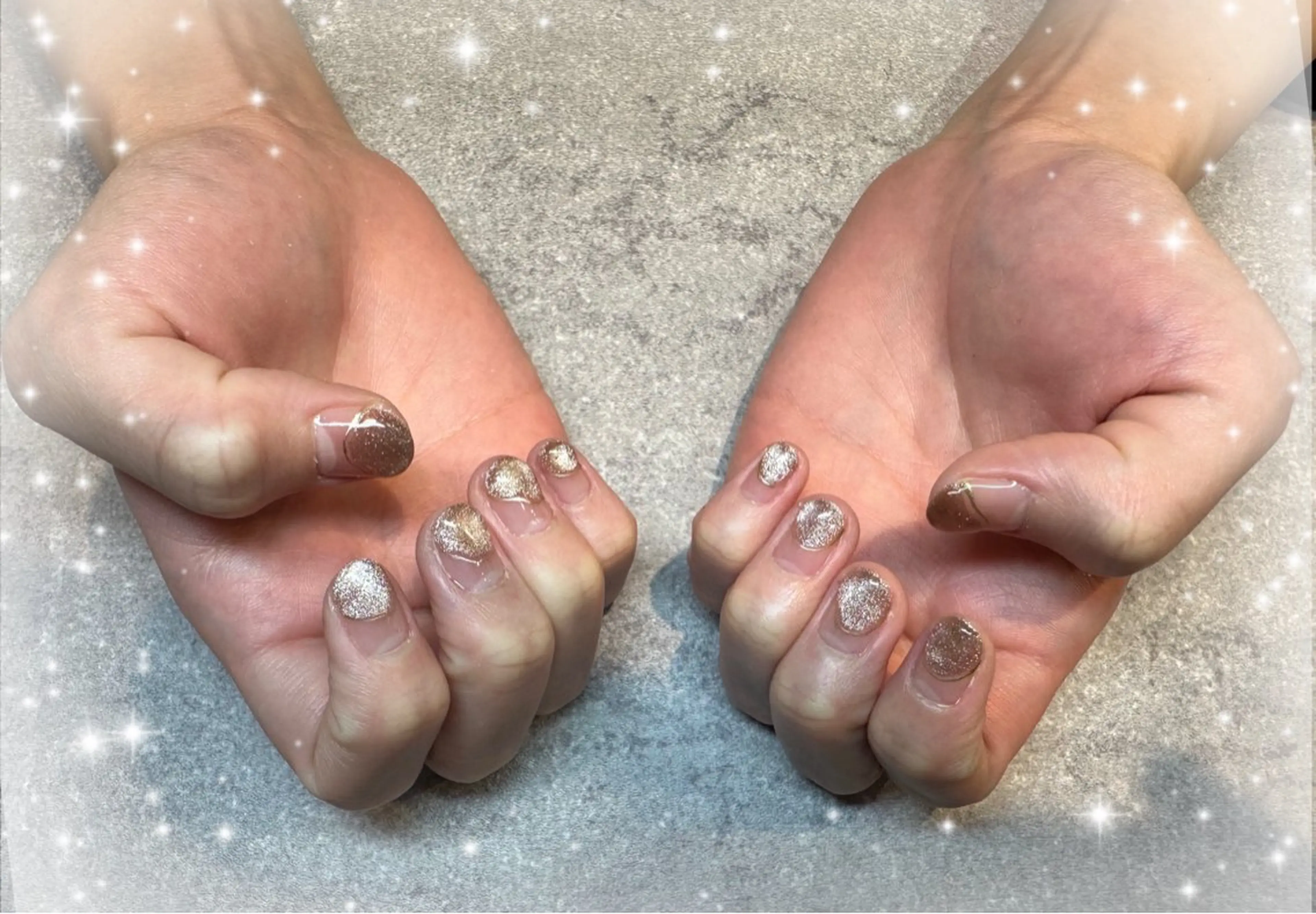 ネイル ニュアンスネイル ぷっくりネイル 春ネイル L'OM OSAKA所属・⭐️Chiharu ⭐️のネイルデザイン