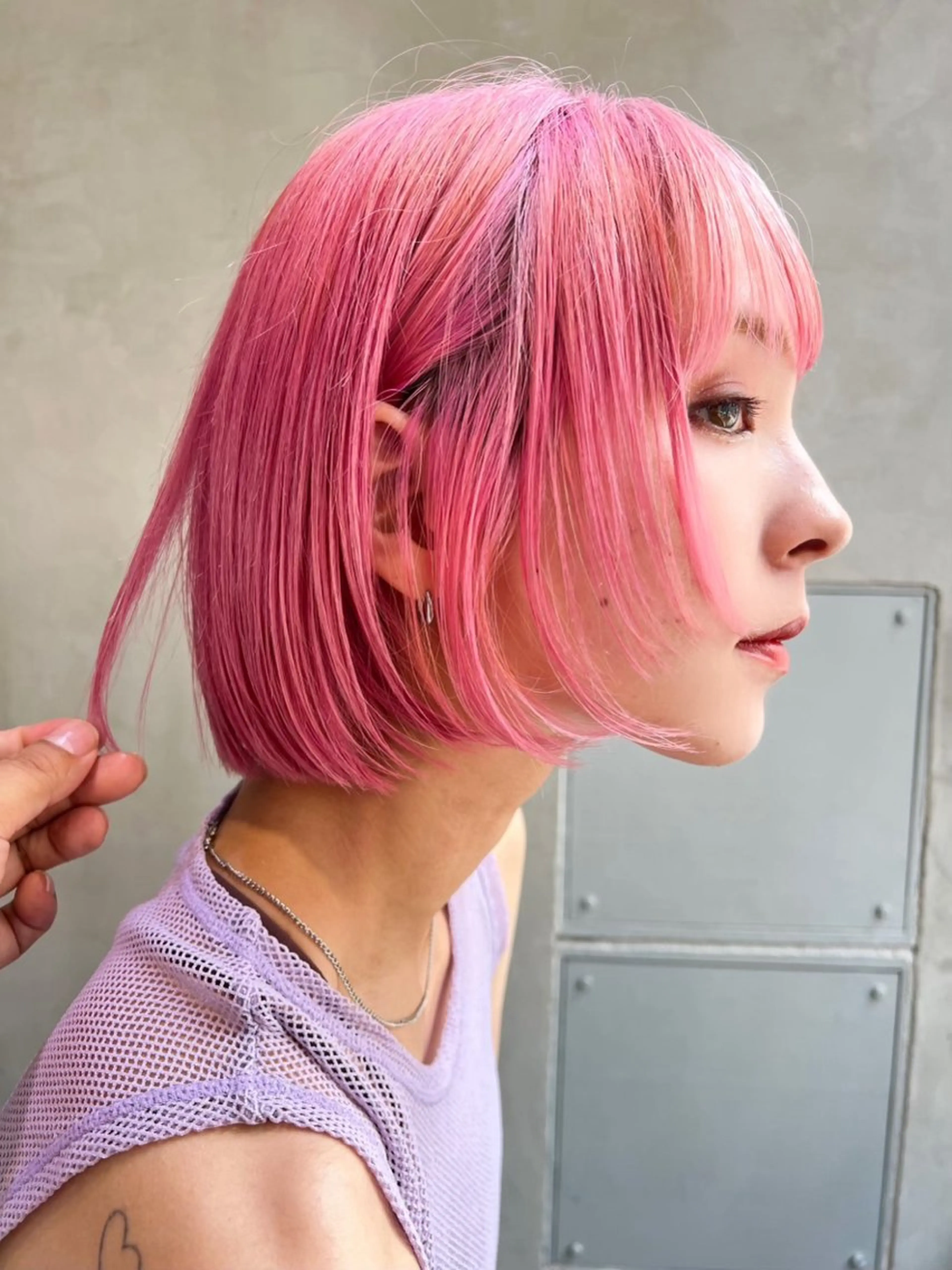 ショート カラー ヘアアレンジ ヘアカラー トリートメント ヘッドスパ ヘアセット 🤎垢抜けベージュ カラー🤎ハヤトのヘアスタイル