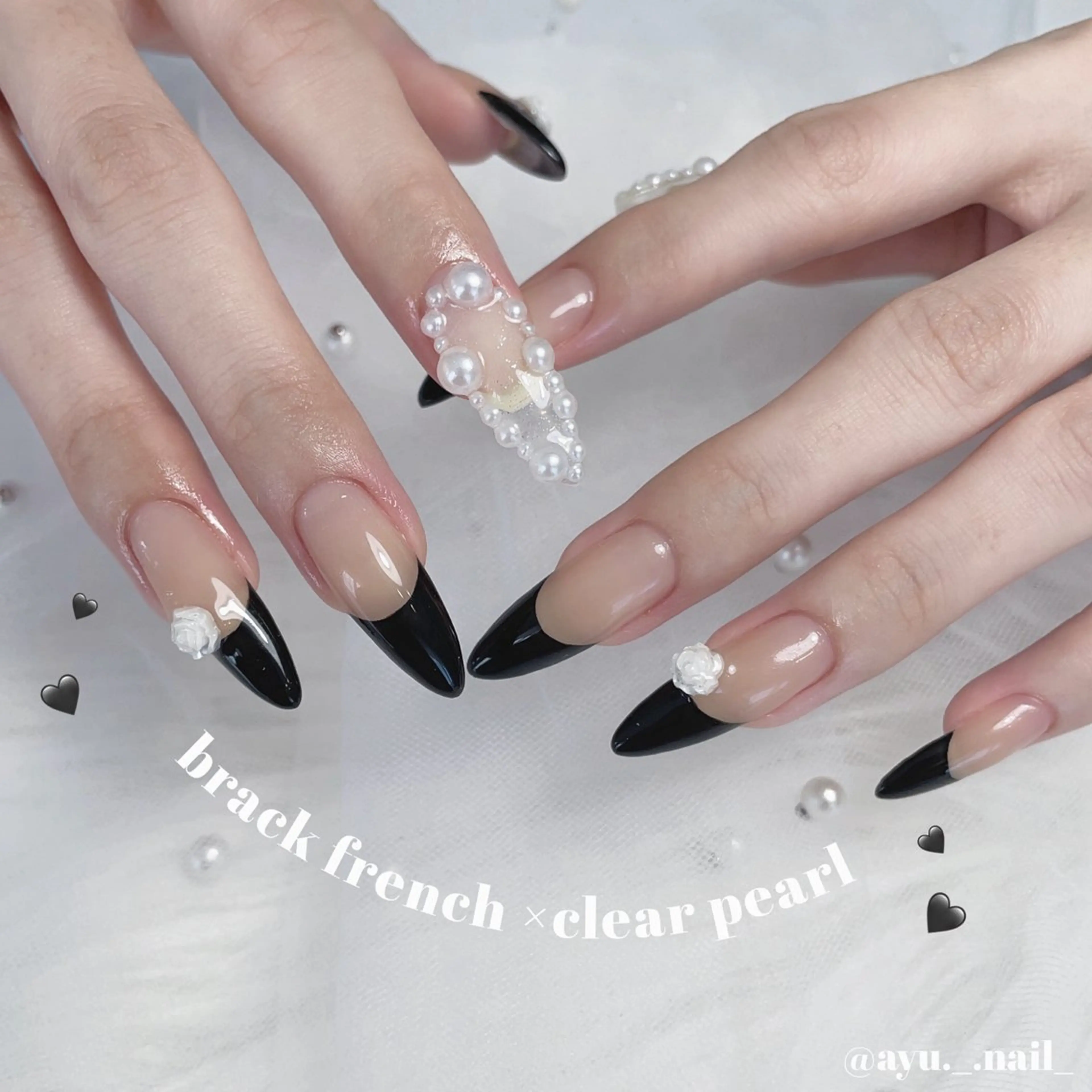 ネイル あゆ🎀/ワンホンネ イル/痛ネイルのネイルデザイン