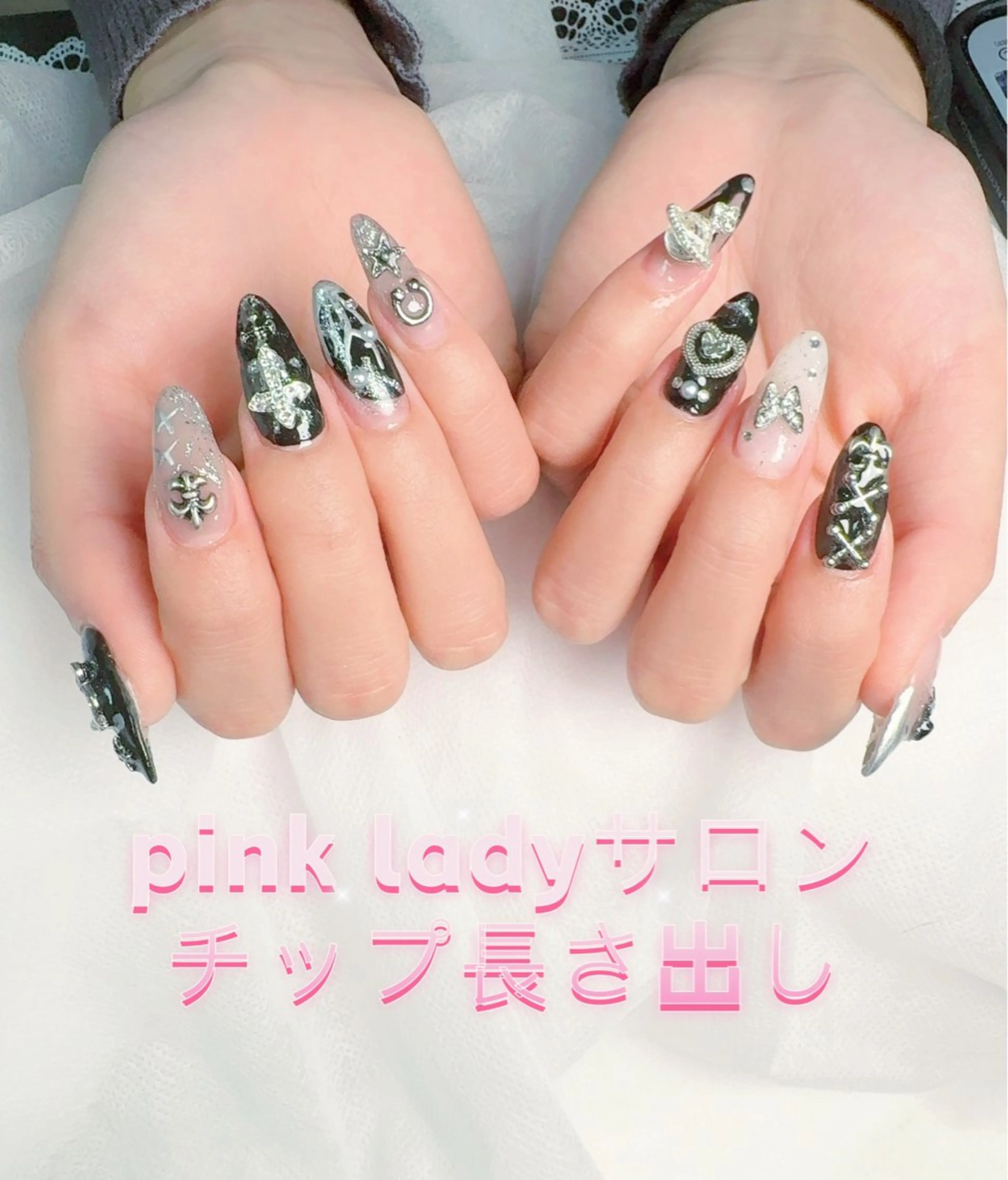 ネイル 長さ出し ネイルチップ pink ladyサロン所属・べ にのネイルデザイン