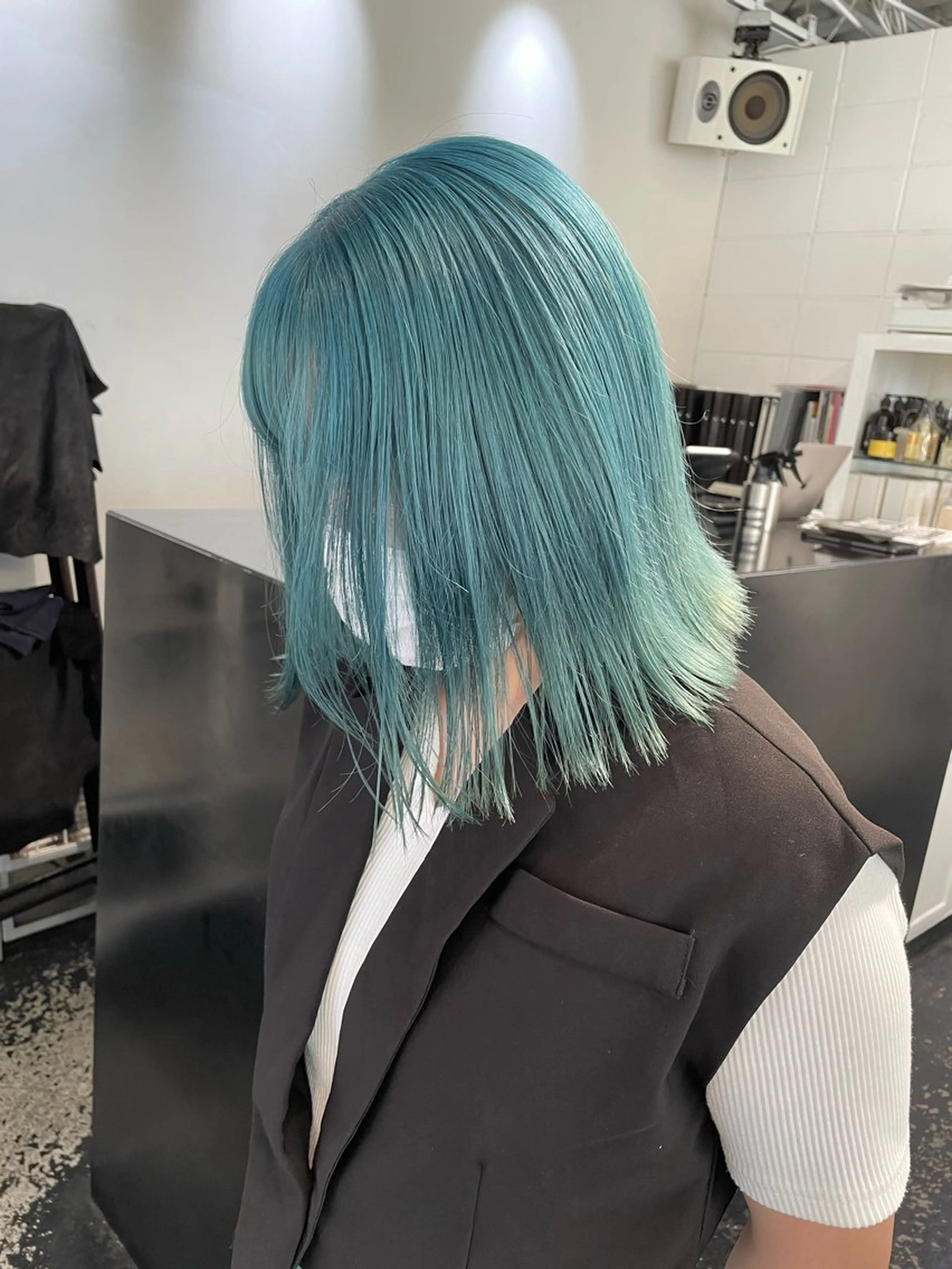 ミディアム カラー パーマ ヘアアレンジ メンズ キッズ ネイル マツエク・マツパ アイブロウ メンズブリーチ ブリーチ グリーン カット ヘアカラー トリートメント 💗艶髪ハイトー ンAYAKA💗のヘアスタイル