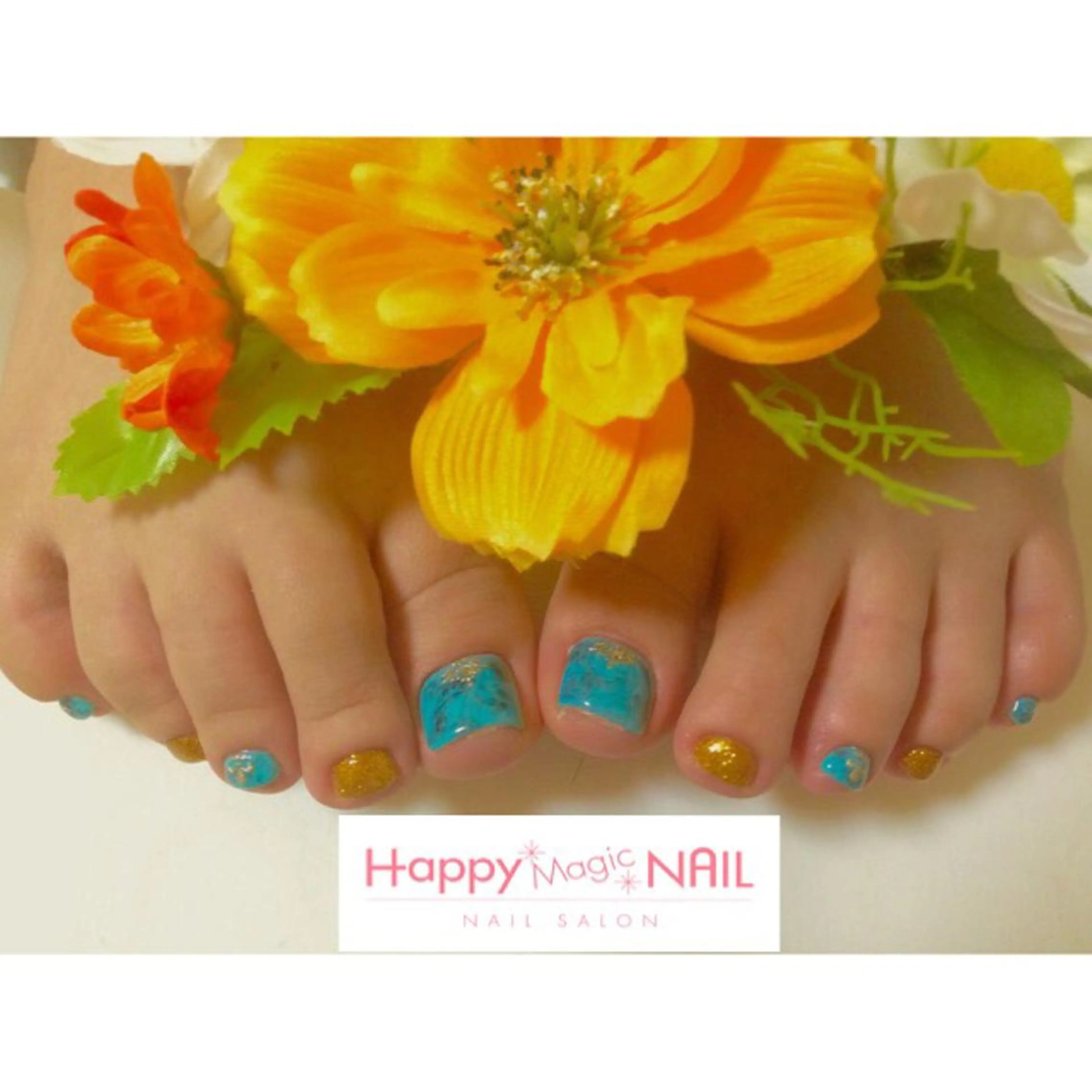 ネイル フットネイル ジェルネイル HappyMagic NAILのネイルデザイン