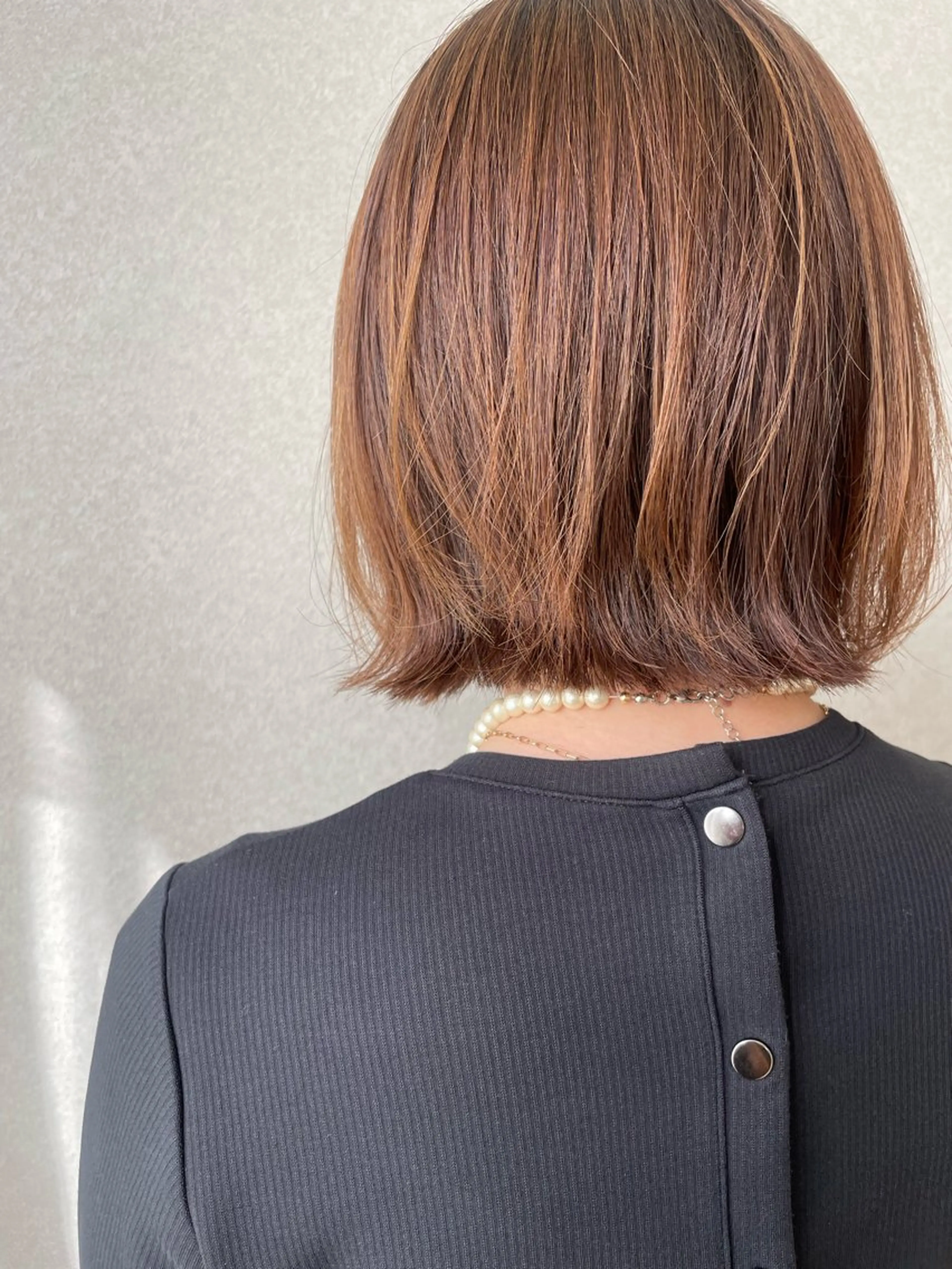 ショート カラー ボブ 外ハネヘア 薬院浄水通/ショート /ボブ/rukaのヘアスタイル