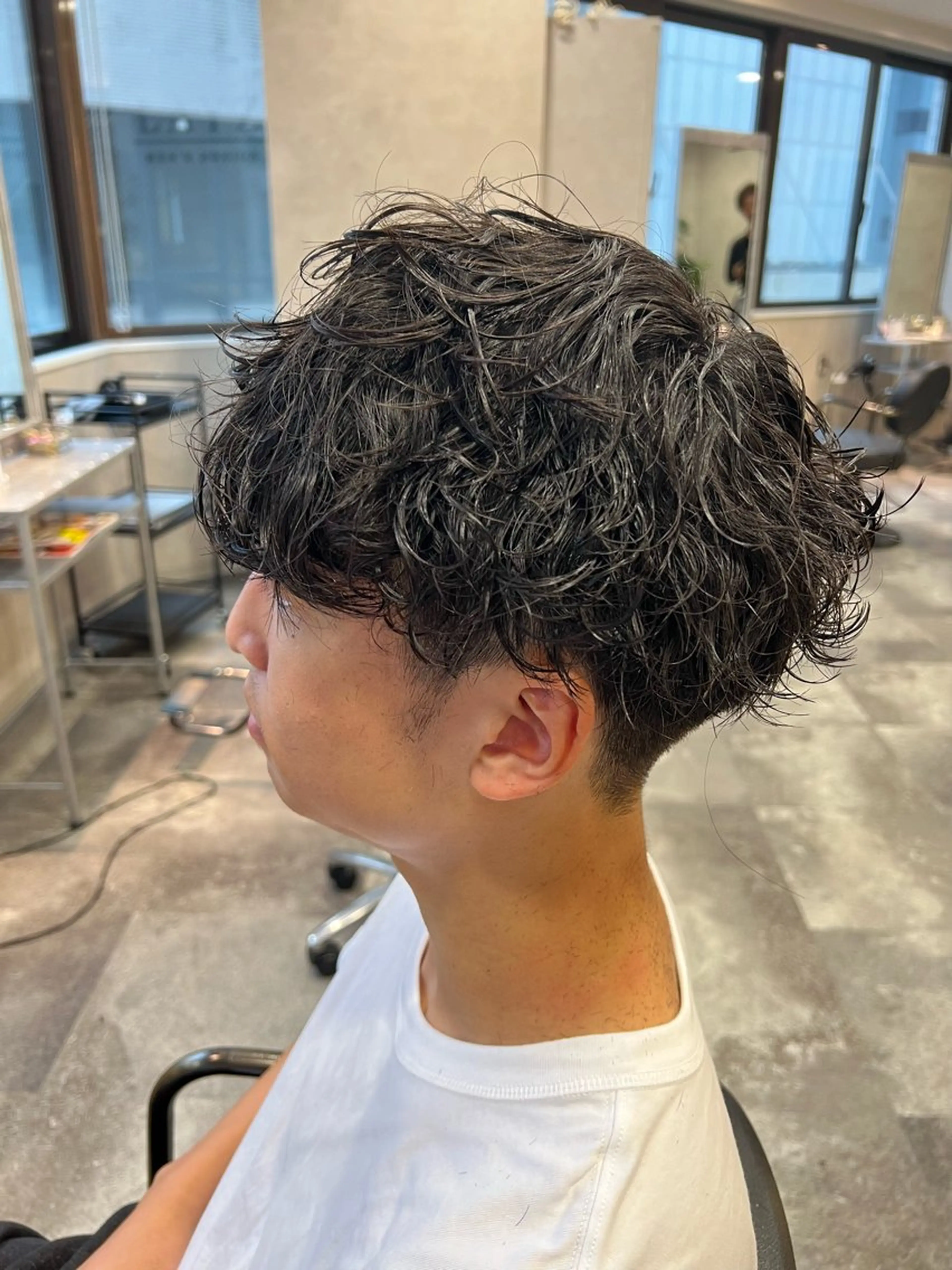 ミディアム パーマ ヘアアレンジ メンズ ミディアムパーマ メンズパーマ メンズショート スパイキーショート メンズツイストパーマ カット パーマ メンズ特化/カラー/ パーマ/ケイシンのヘアスタイル