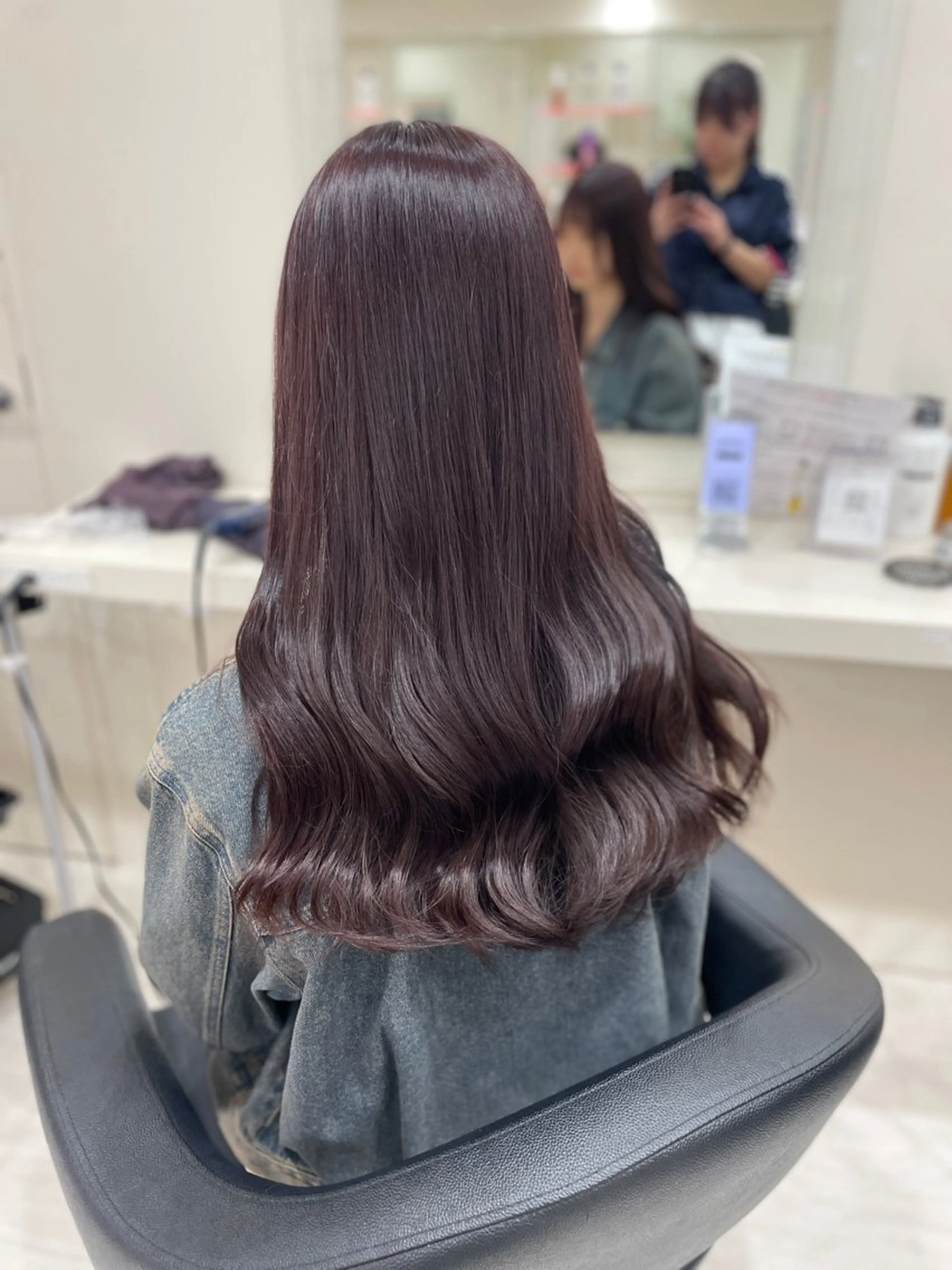 ロング ヘアカラー トリートメント ヘアセット 💗暖色カラー💗 ツヤ髪💗Mayaのヘアスタイル