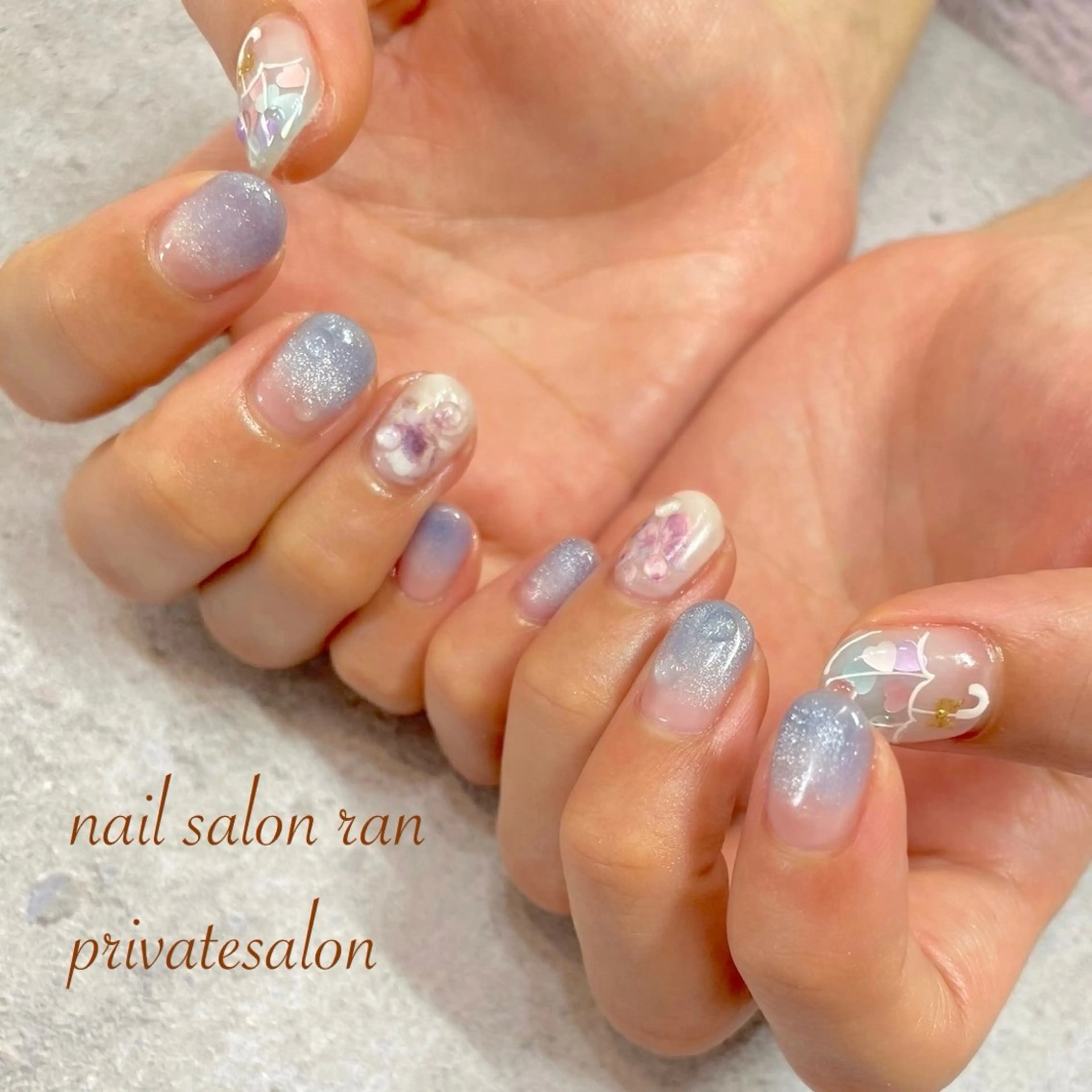ネイル アートネイル クリアネイル ハンドネイル ハンドケア nailsalon ranのネイルデザイン