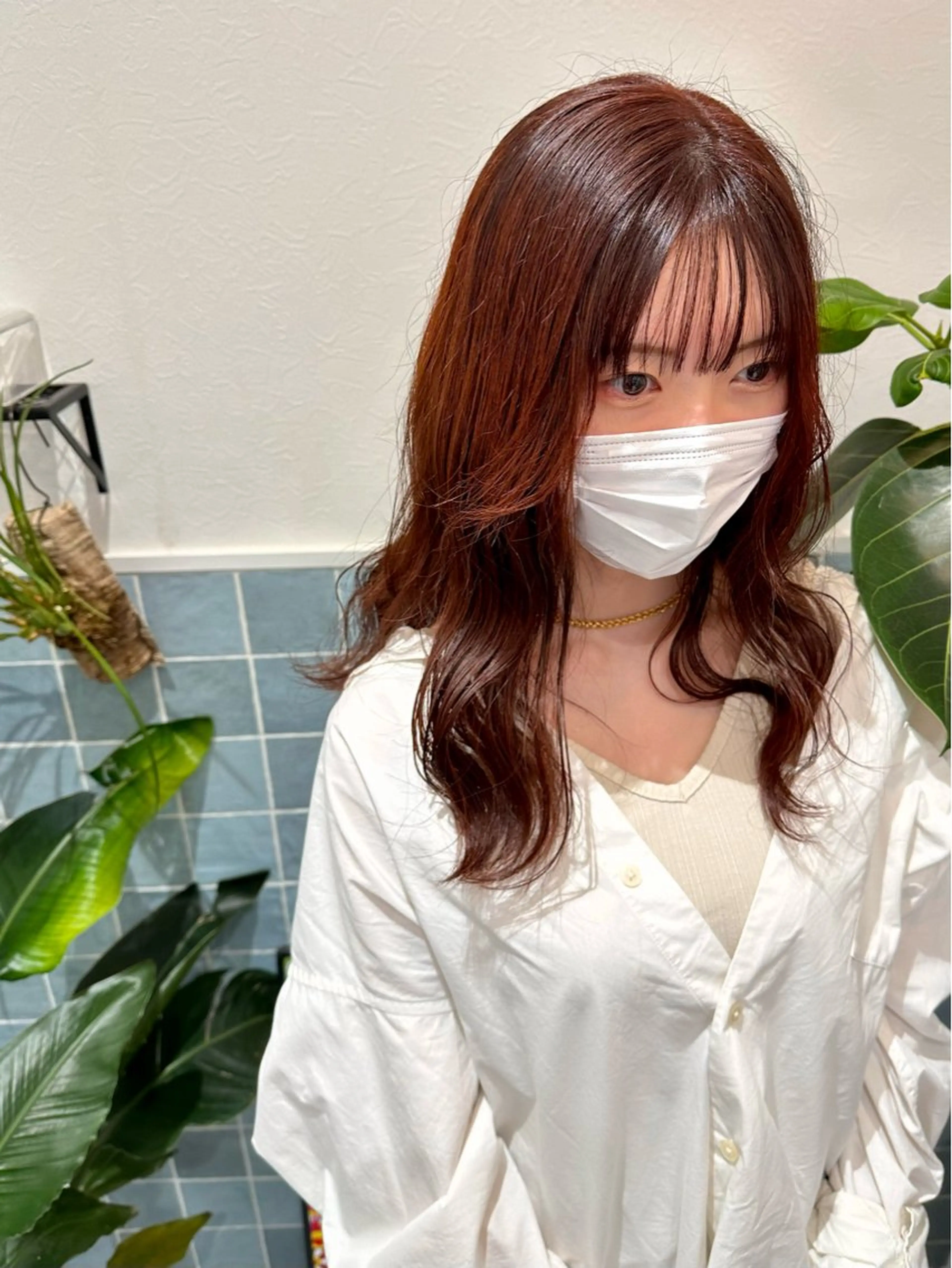 ミディアム カラー 🍑ブリーチなし ダブルカラーuRiのヘアスタイル