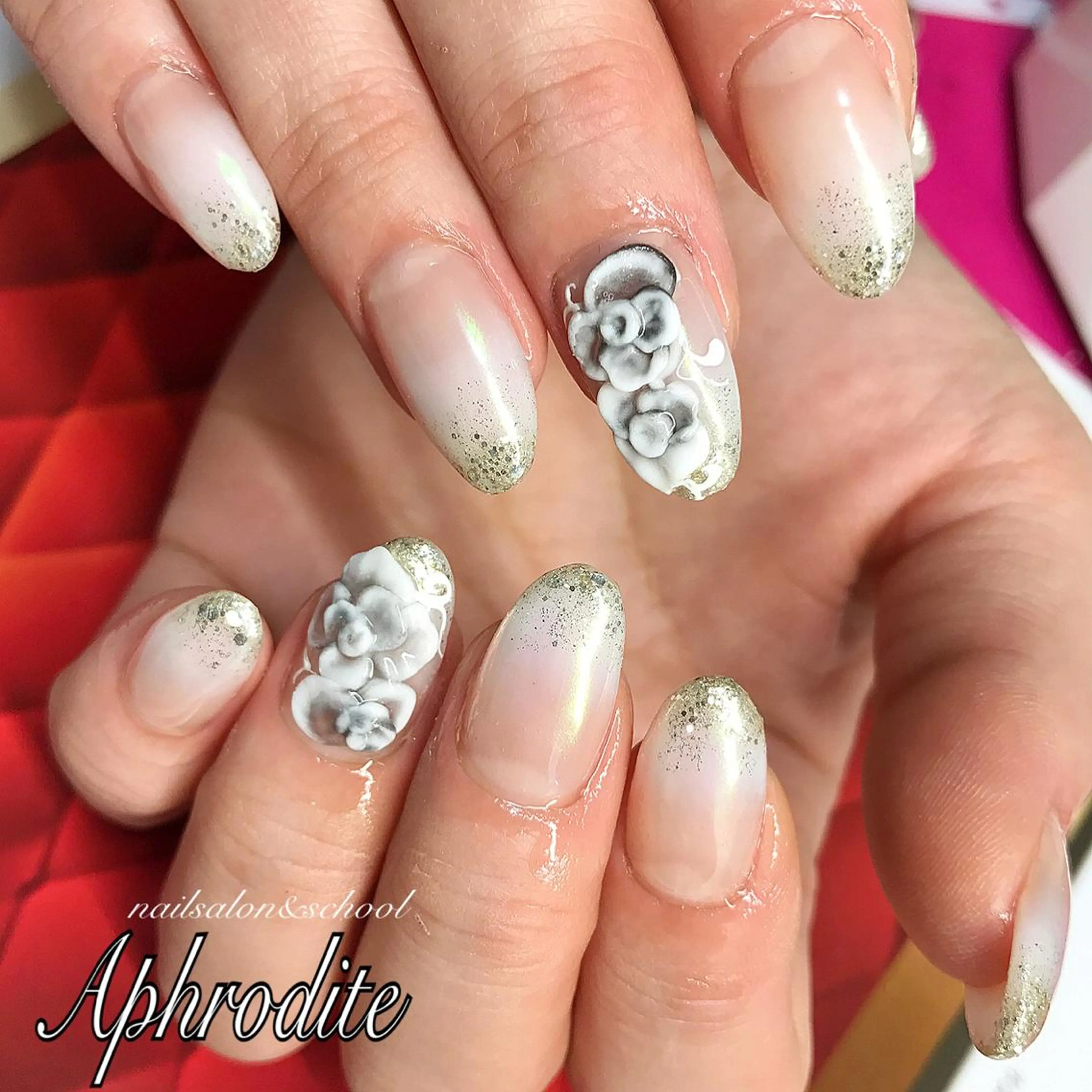 ネイル スカルプネイル シンプルネイル APHRODITE Nagisaのネイルデザイン
