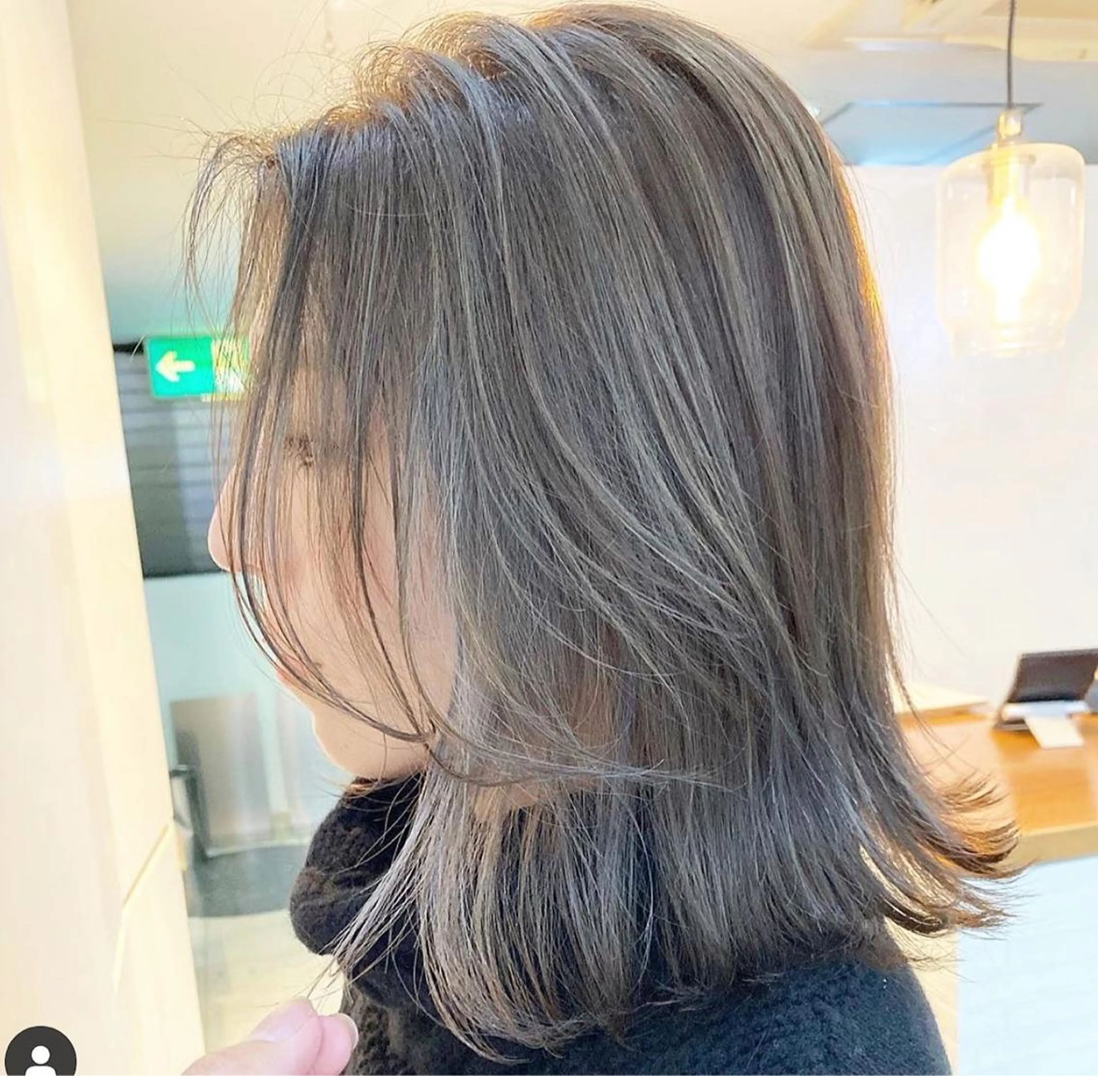 ミディアム カラー ヘアアレンジ ブリーチ 韓国風×透明感カラー 髪質改善オタベシンヤのヘアスタイル